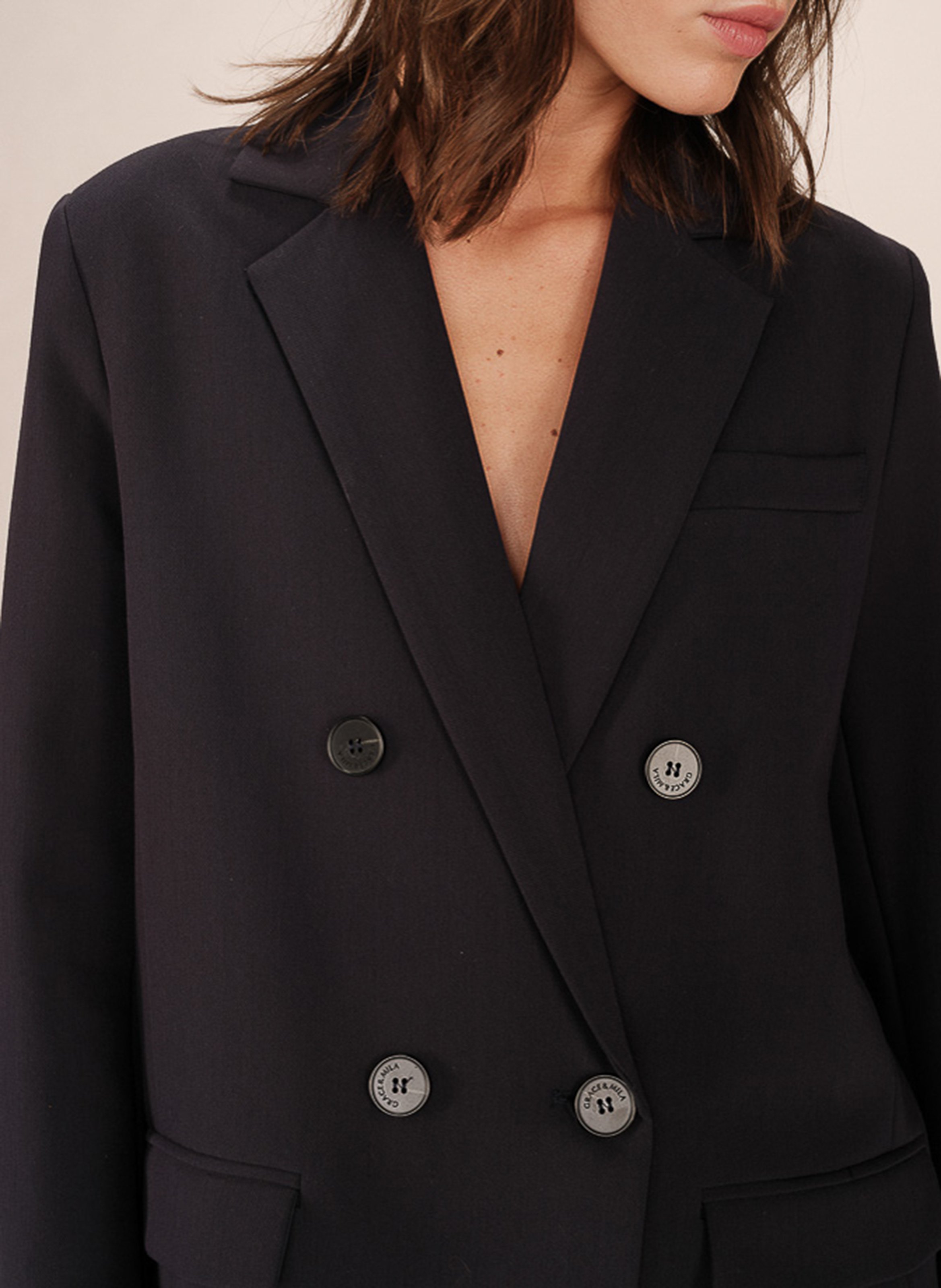 Veste tailleur ample GRACE ET MILA Bleu