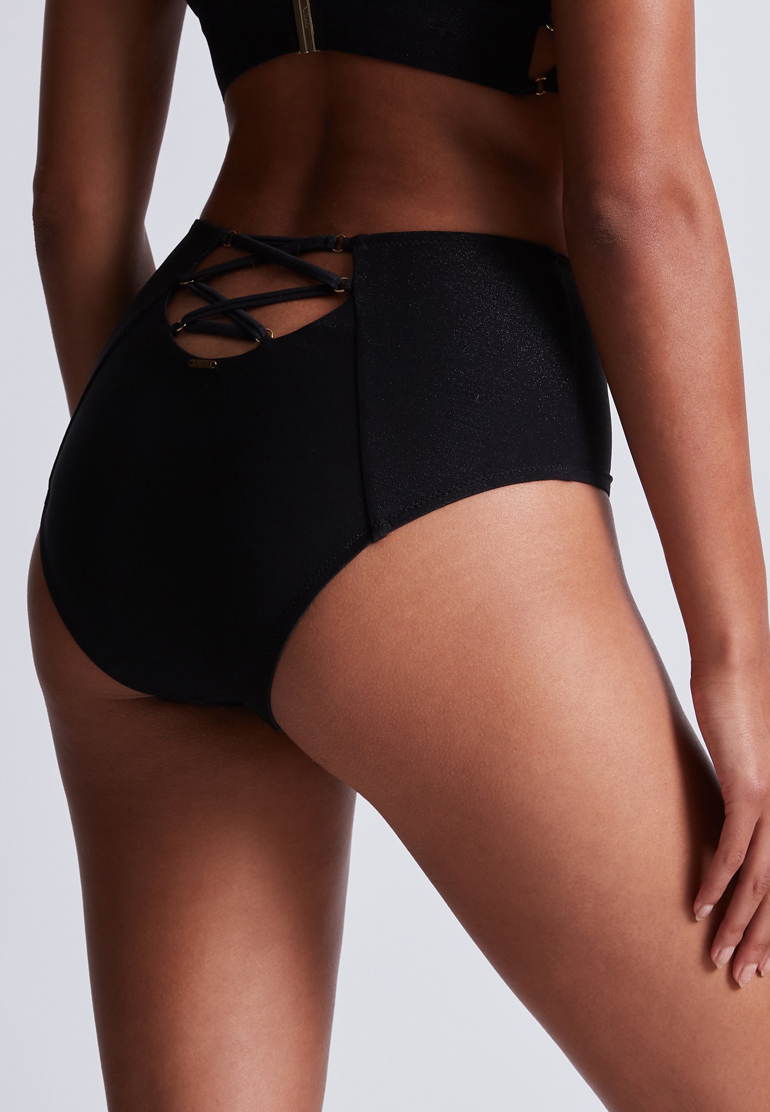 High-waisted lace panties AUBADE Black