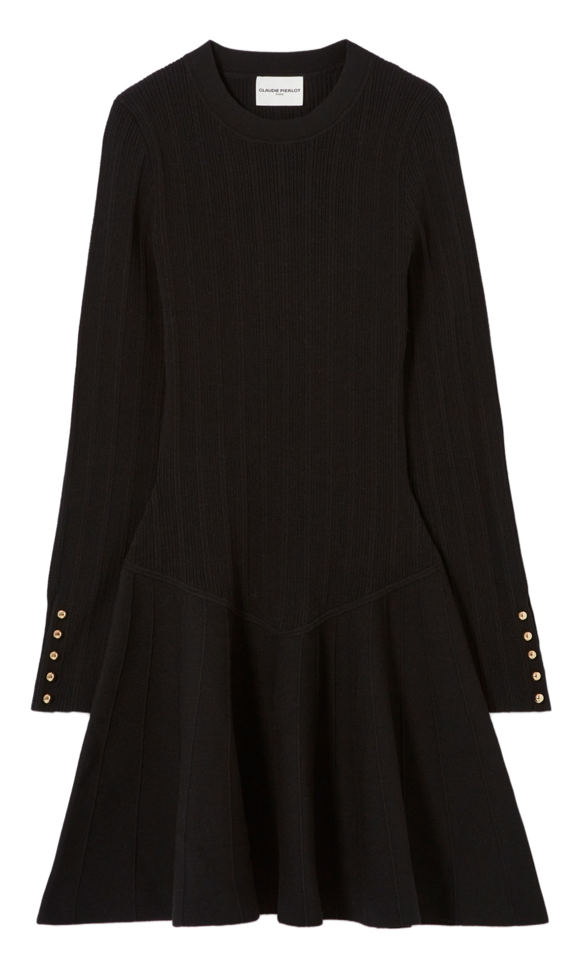 Robe courte en maille Noir