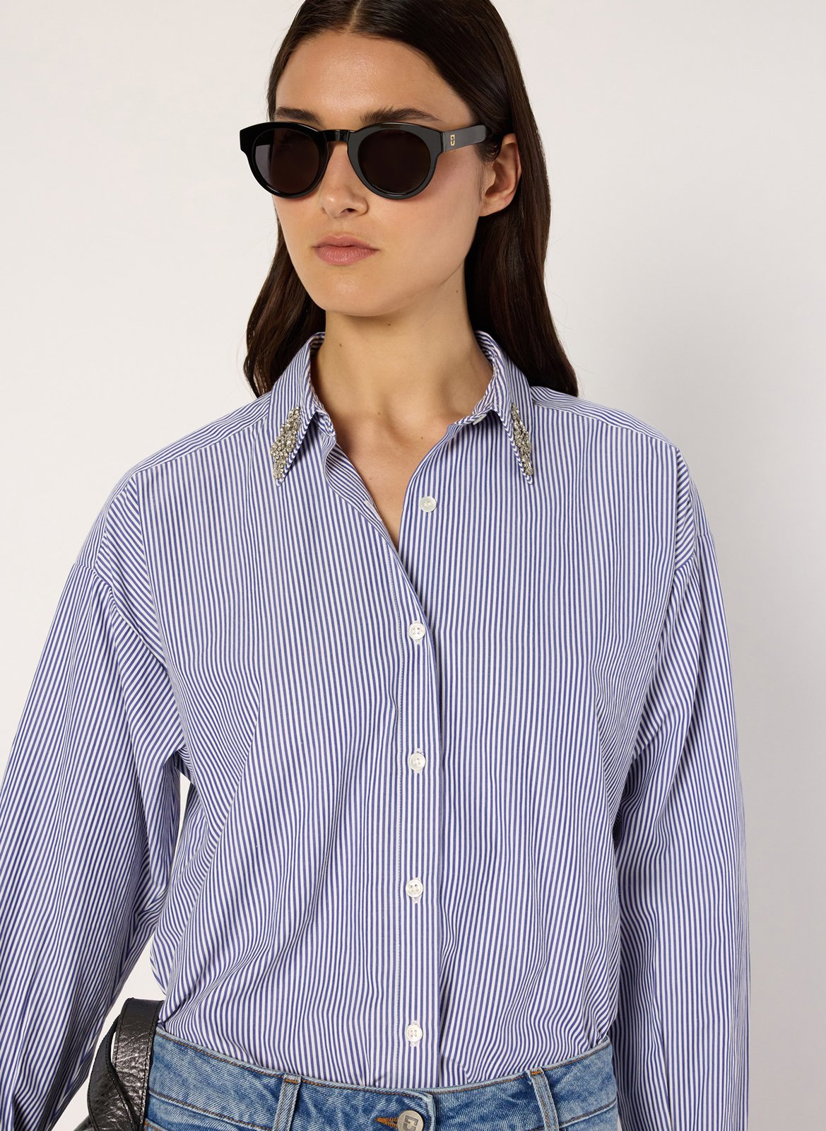 Chemise ample à rayures avec bijoux GERARD DAREL Bleu