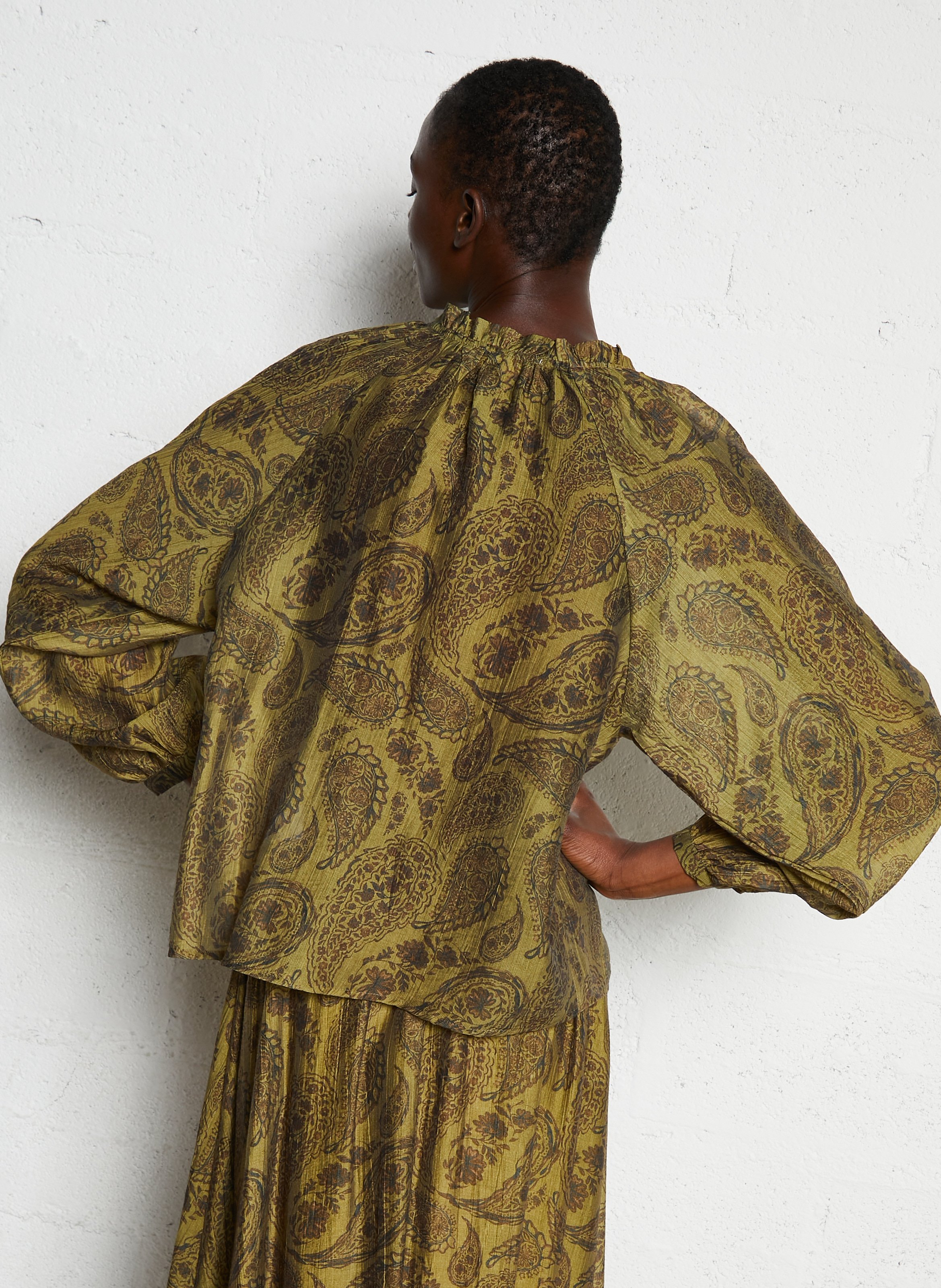 Blouse ample à col V à volants LA PETITE ETOILE Multicolore