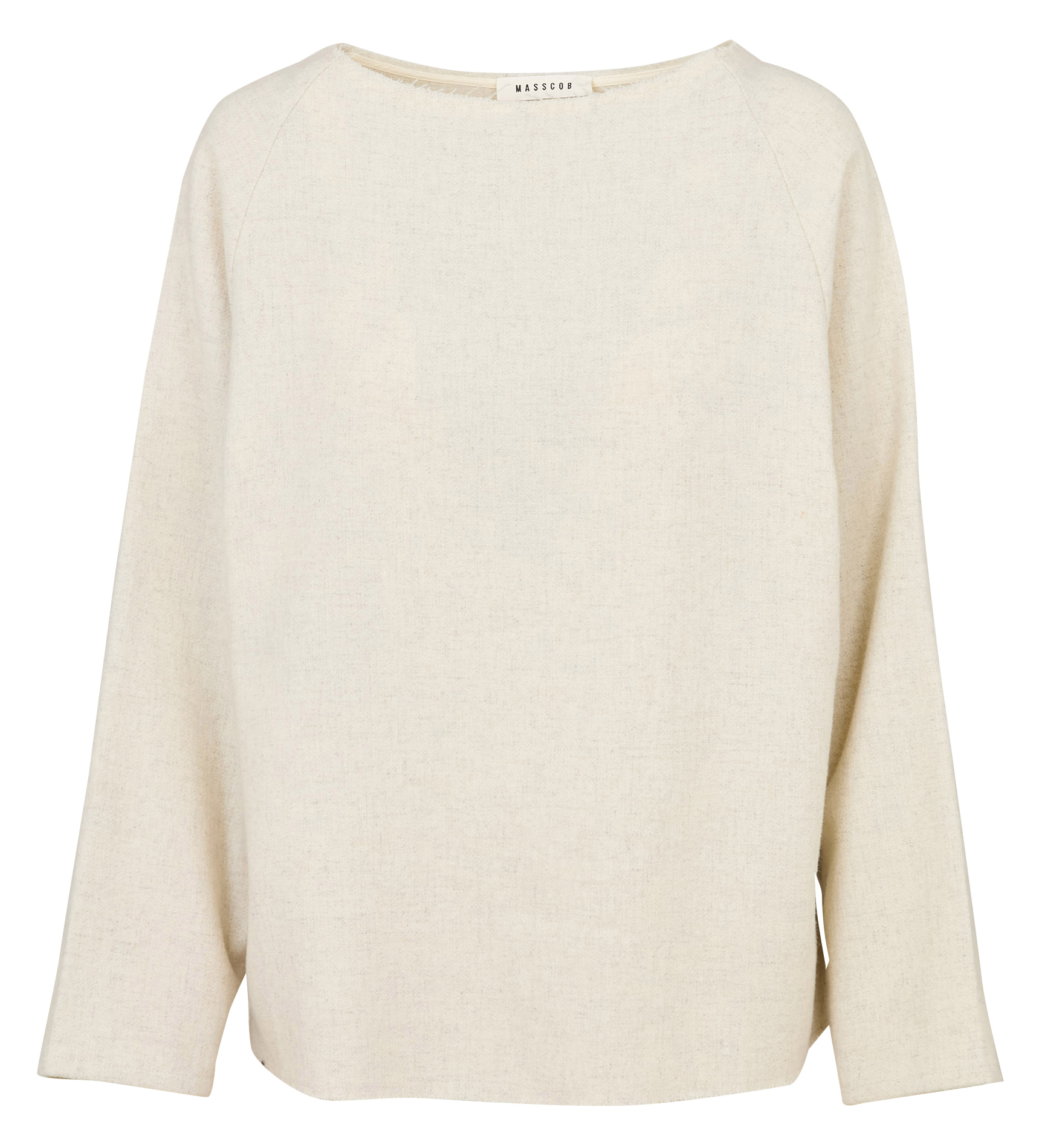 Top droit col rond en laine mélangée MASSCOB Argent