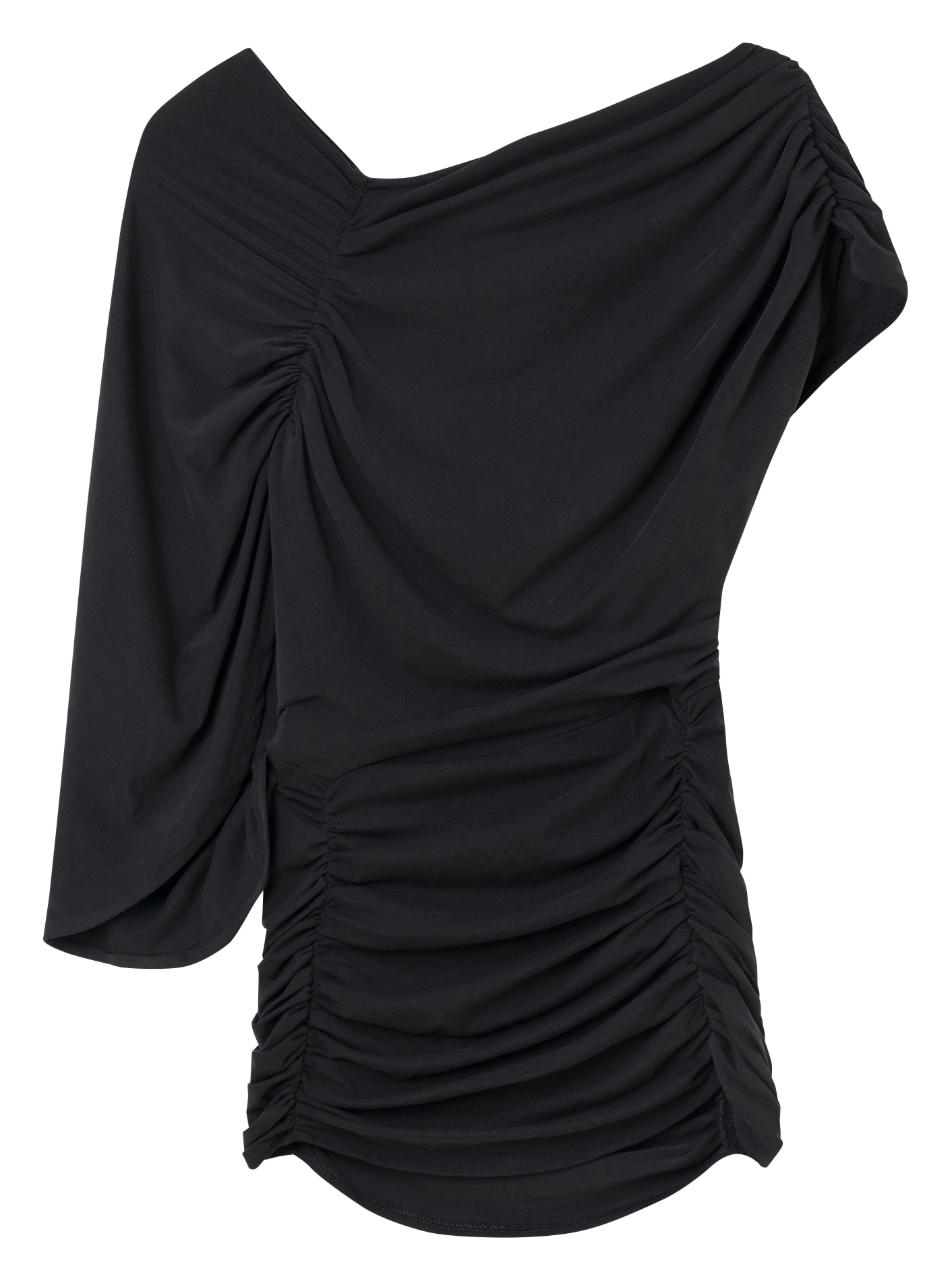 Round-neck gathered top LAAGAM Black