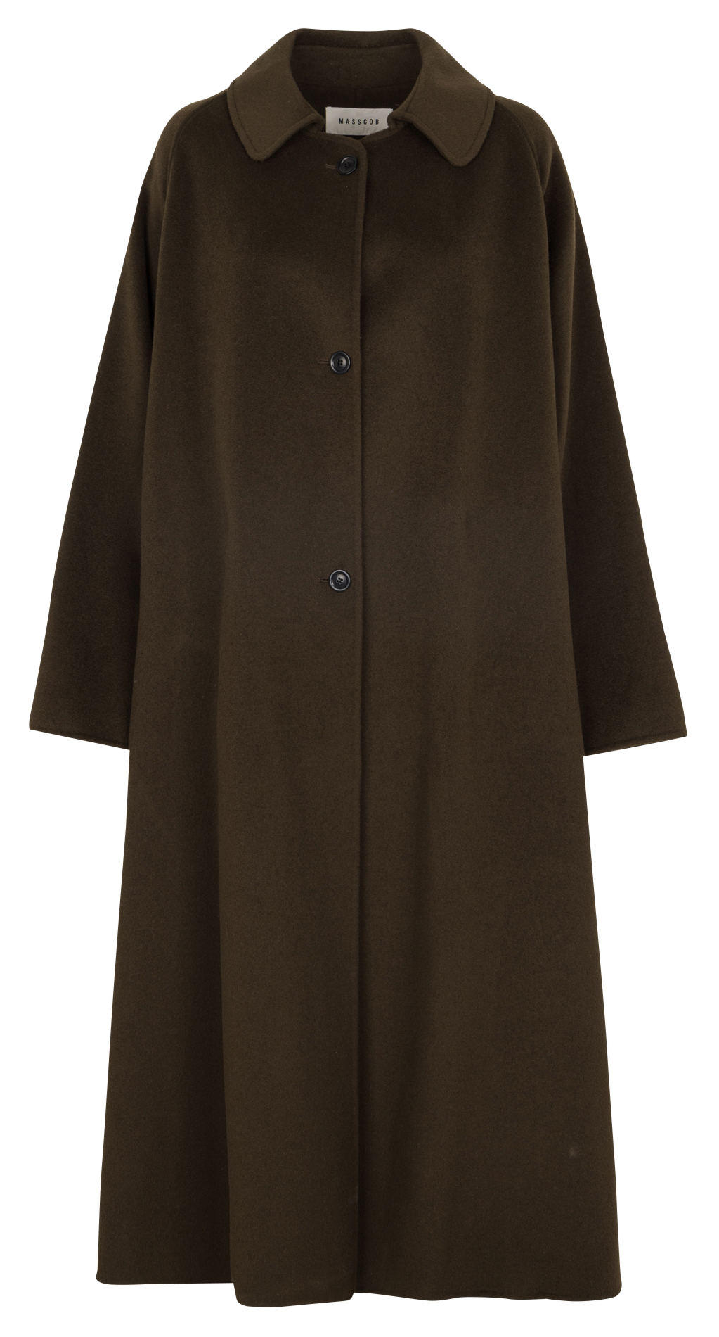 Manteau col tailleur en laine mélangée MASSCOB Marron