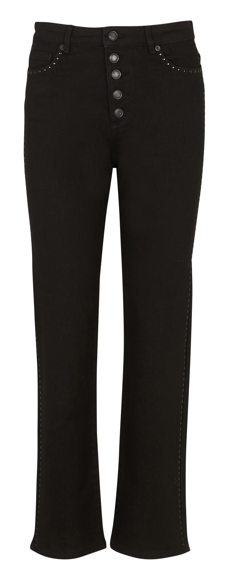 Gerade geschnittene Jeans aus Baumwoll-Mix IKKS Schwarz