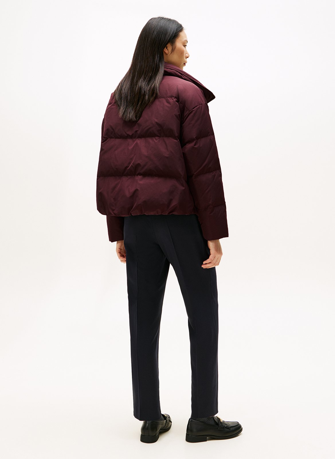 High-neck padded jacket TOMMY HILFIGER Plums