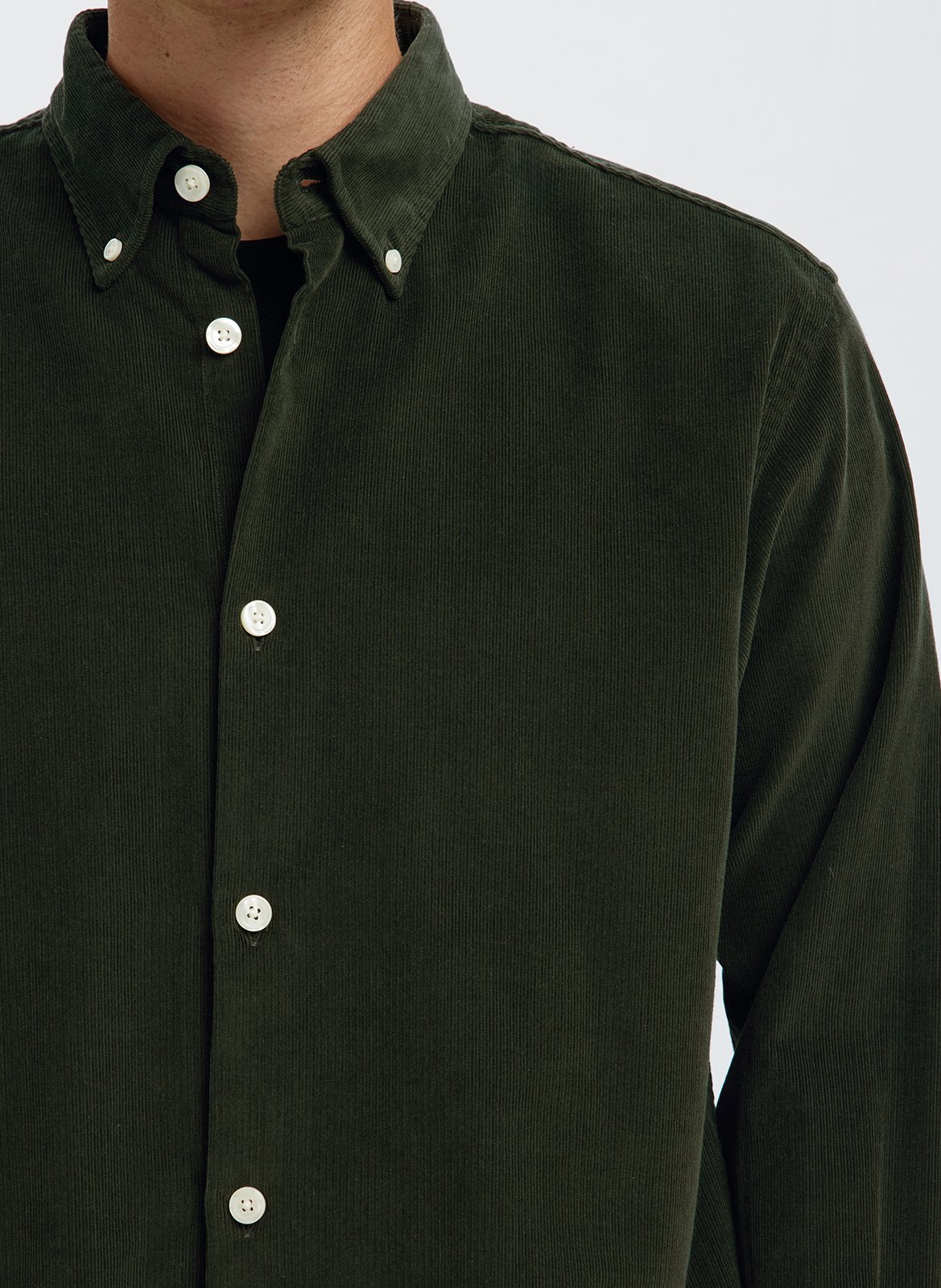 Surchemise en velours côtelé SELECTED Vert