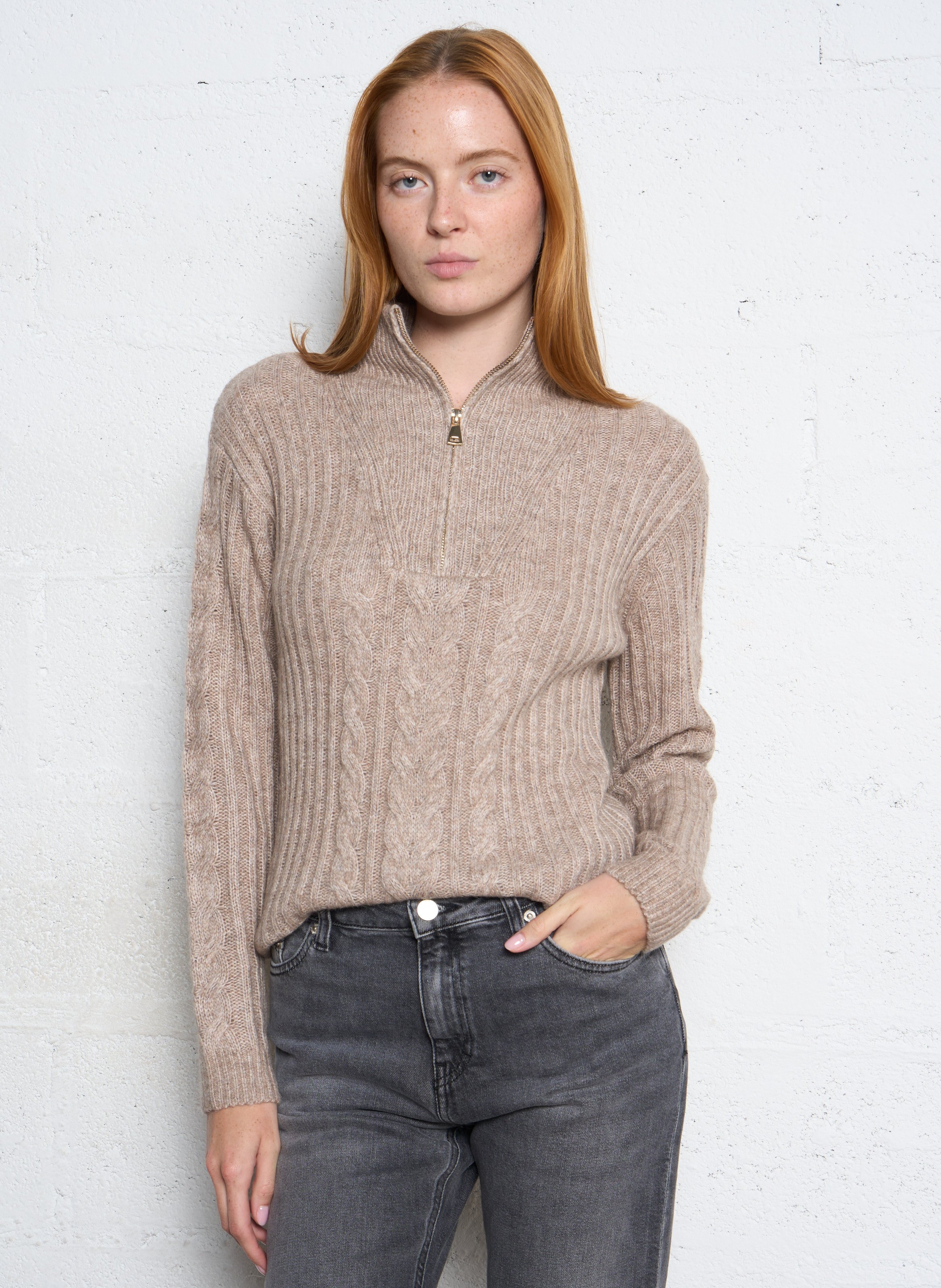 Pull droit col montant en maille SUD EXPRESS