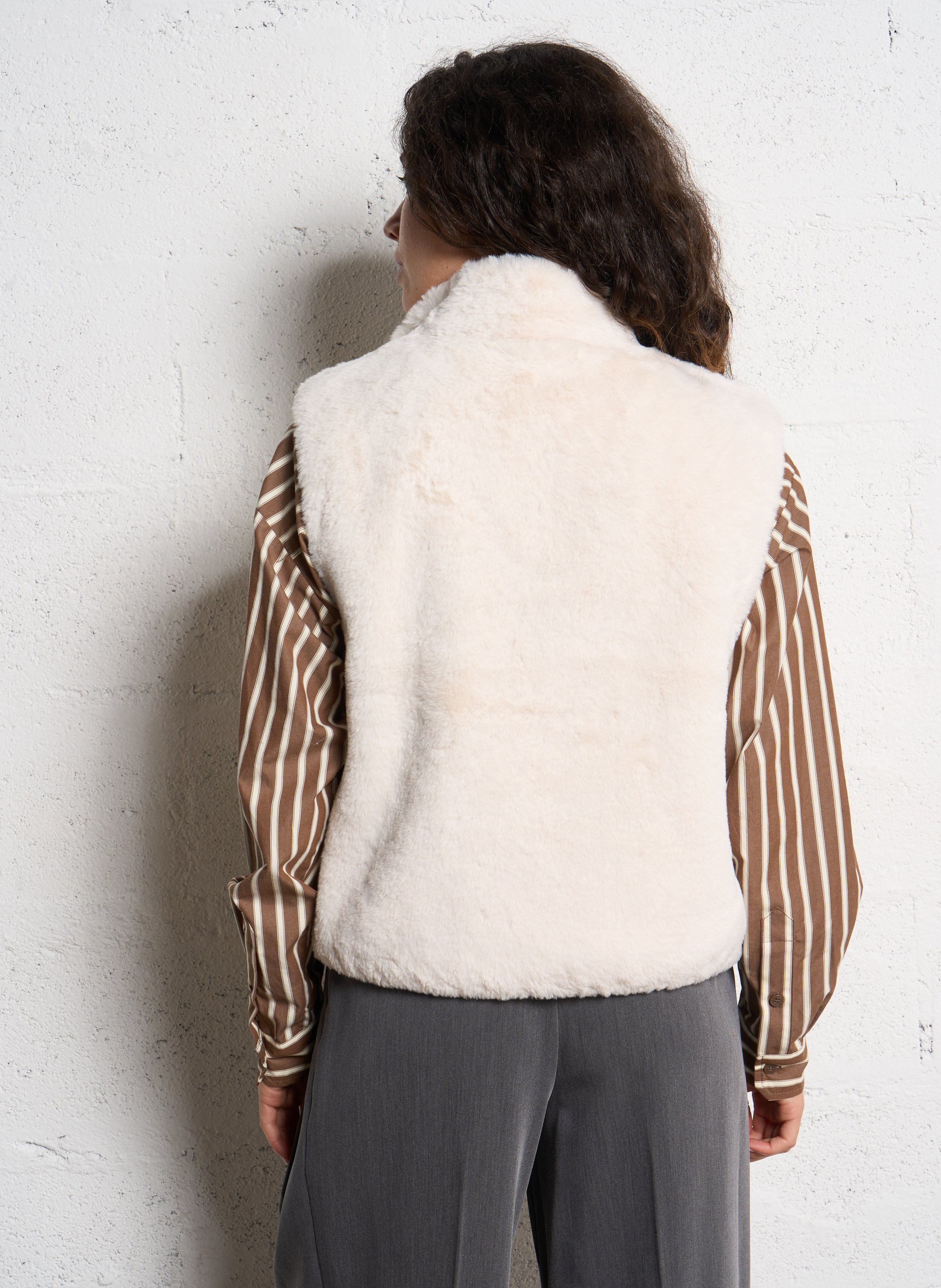 Veste col montant effet fourrure MAISON 123 Beige