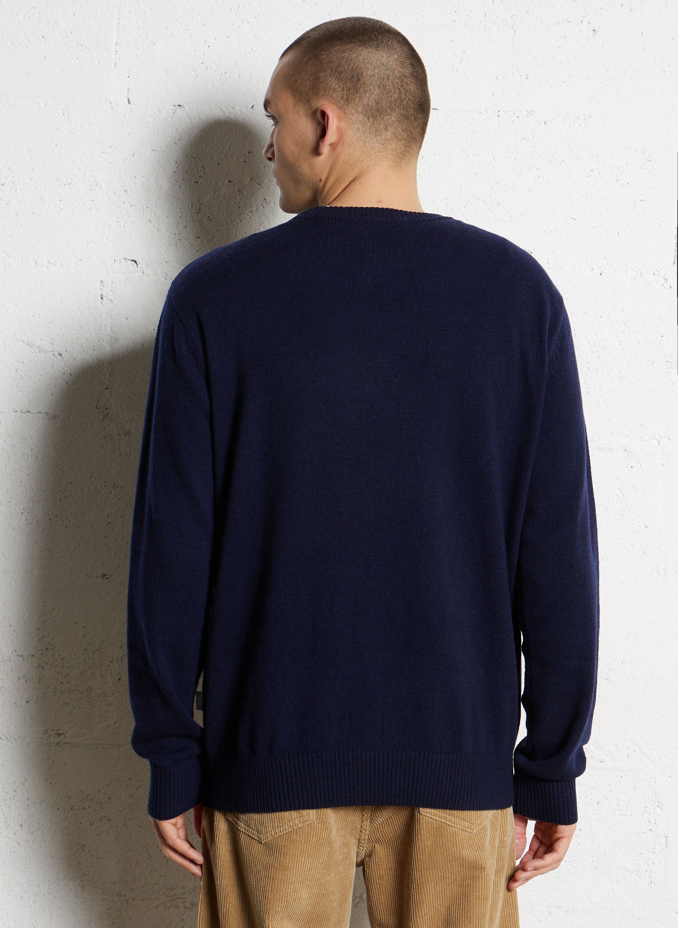 Pull droit col rond en laine mélangée MINIMUM Bleu