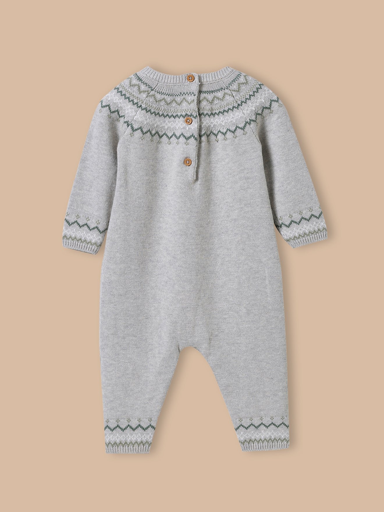 Wool and organic cotton jumpsuit CYRILLUS Grey