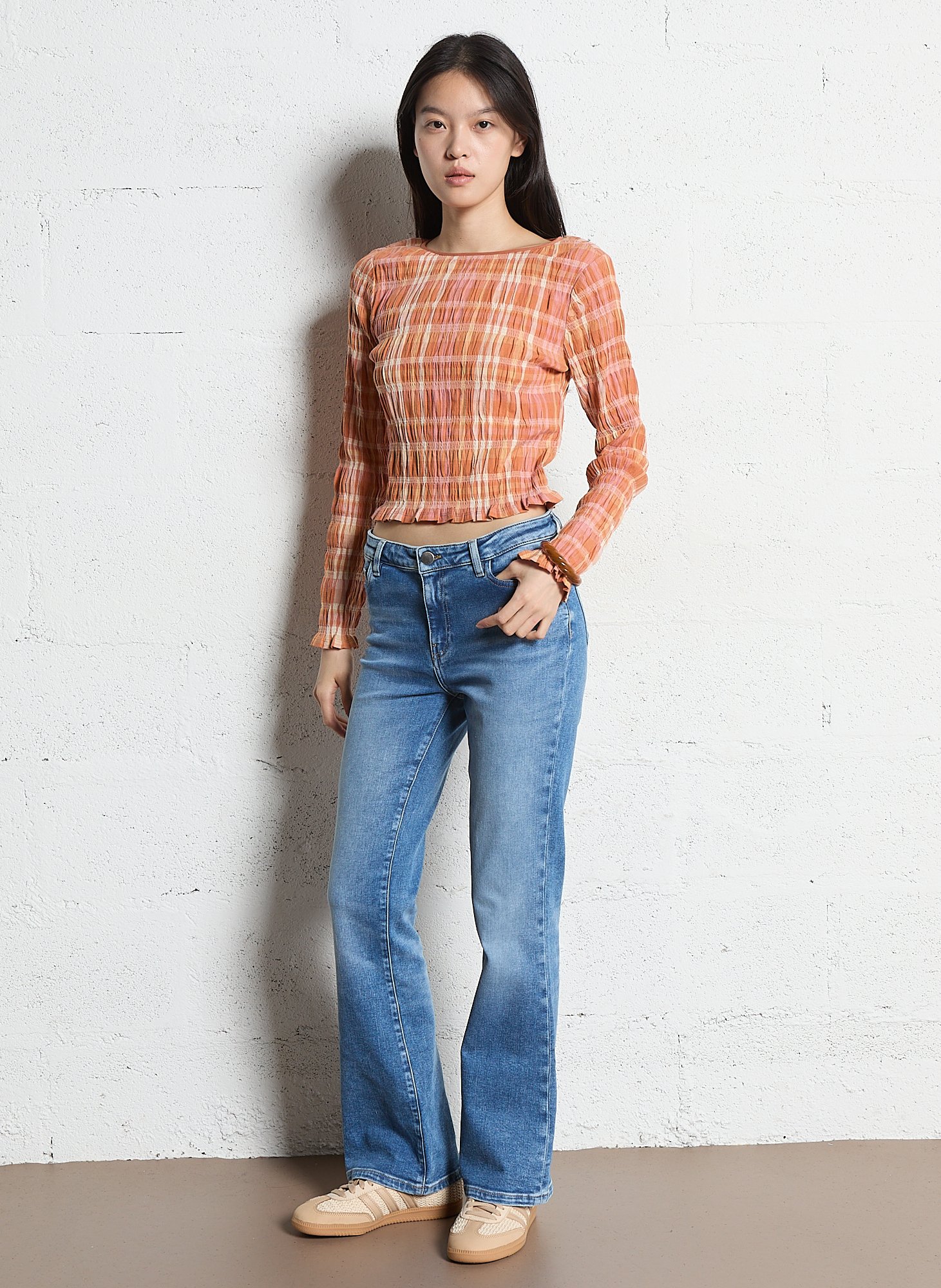 Tailliertes Top mit Rundhalsausschnitt aus Baumwollmischung BILLABONG Orange