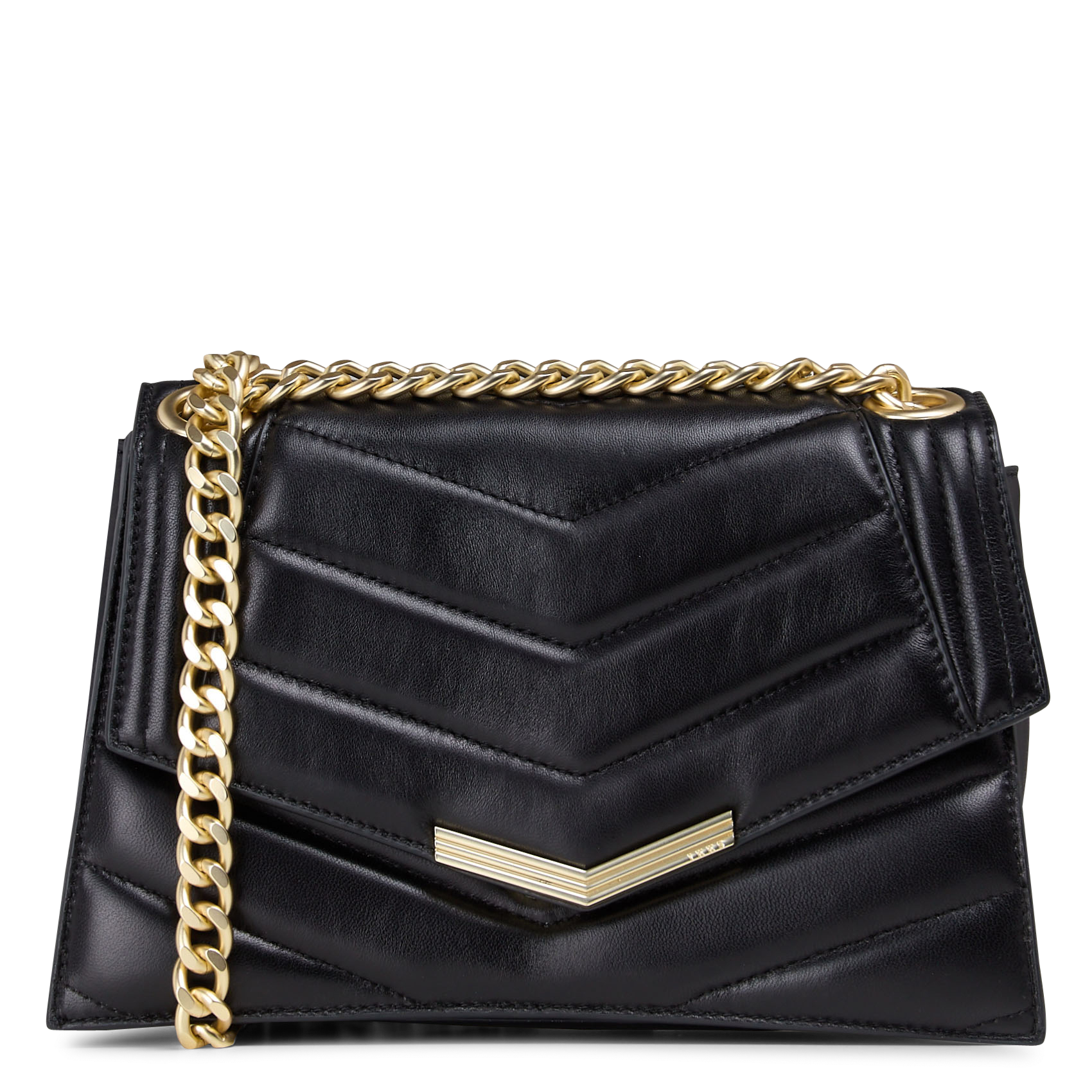 Quilted Chevron Crossbody Bag IKKS Golden