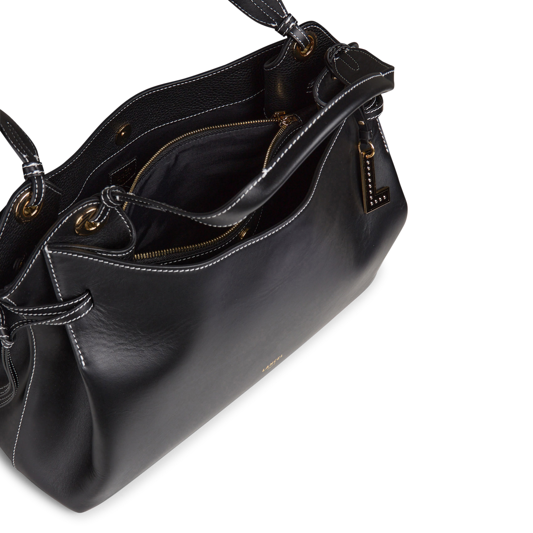 Ledershopper LANCEL Schwarz