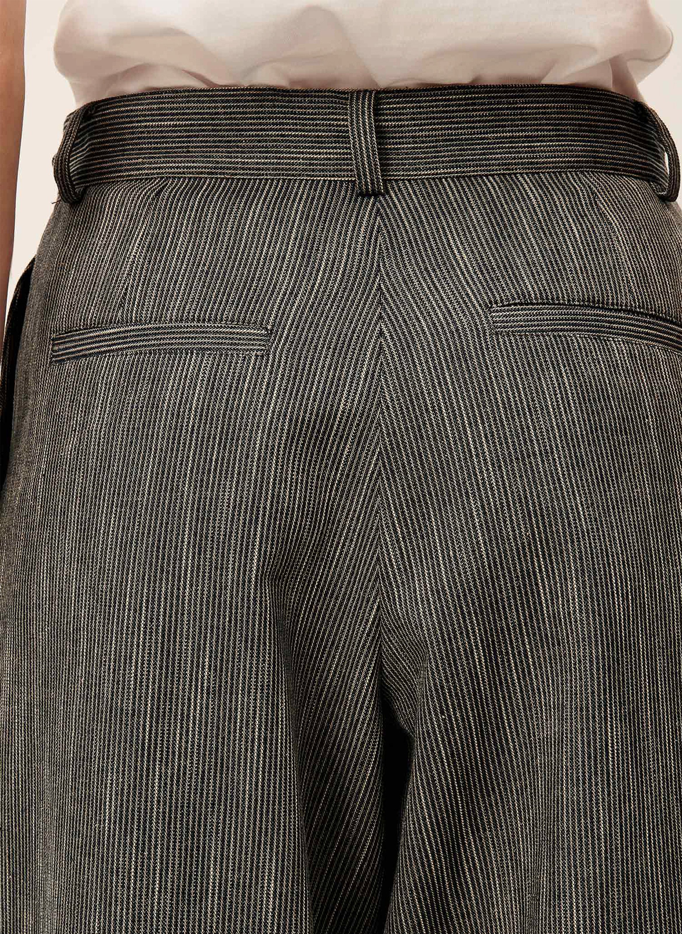 Wide-leg pants with braces SESSUN Grey