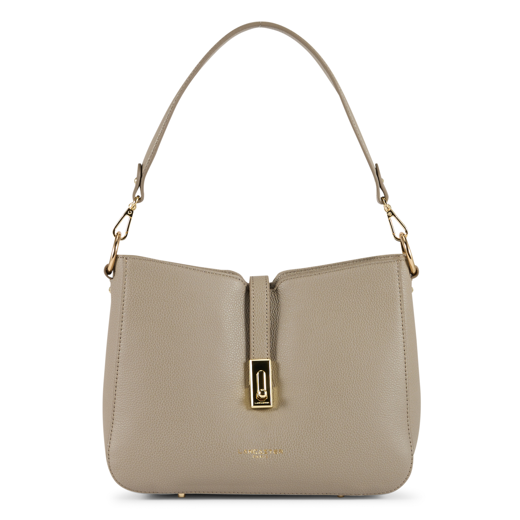 Sac porté épaule en cuir LANCASTER PARIS Gris
