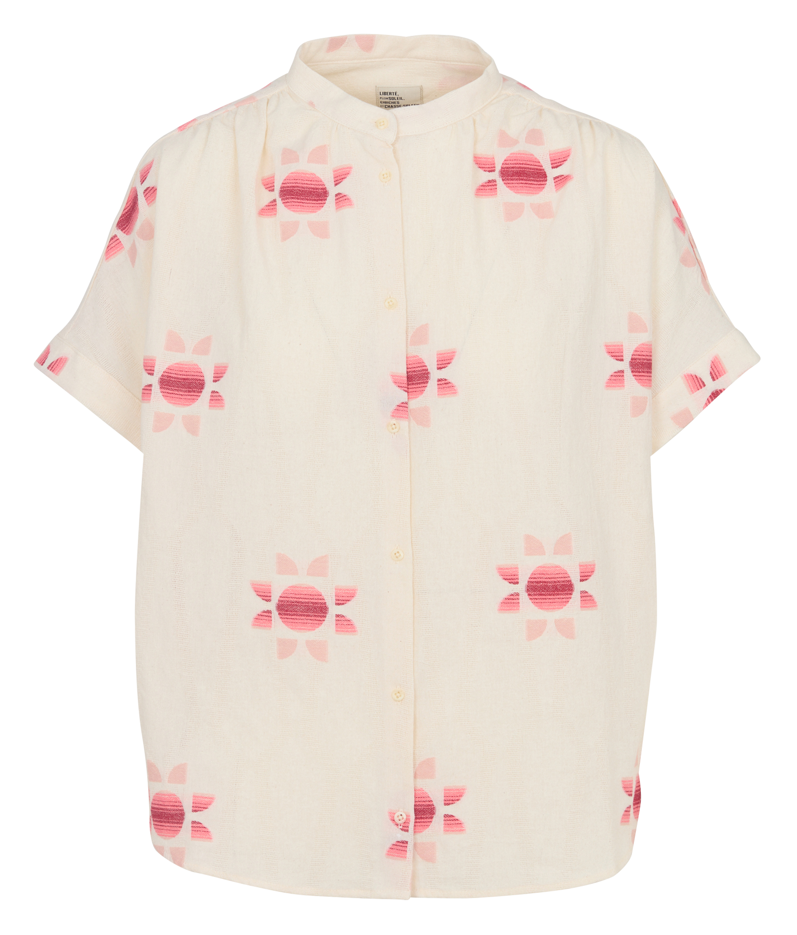 Chemise ample col mao en coton mélangé SACRECOEUR Multicolore