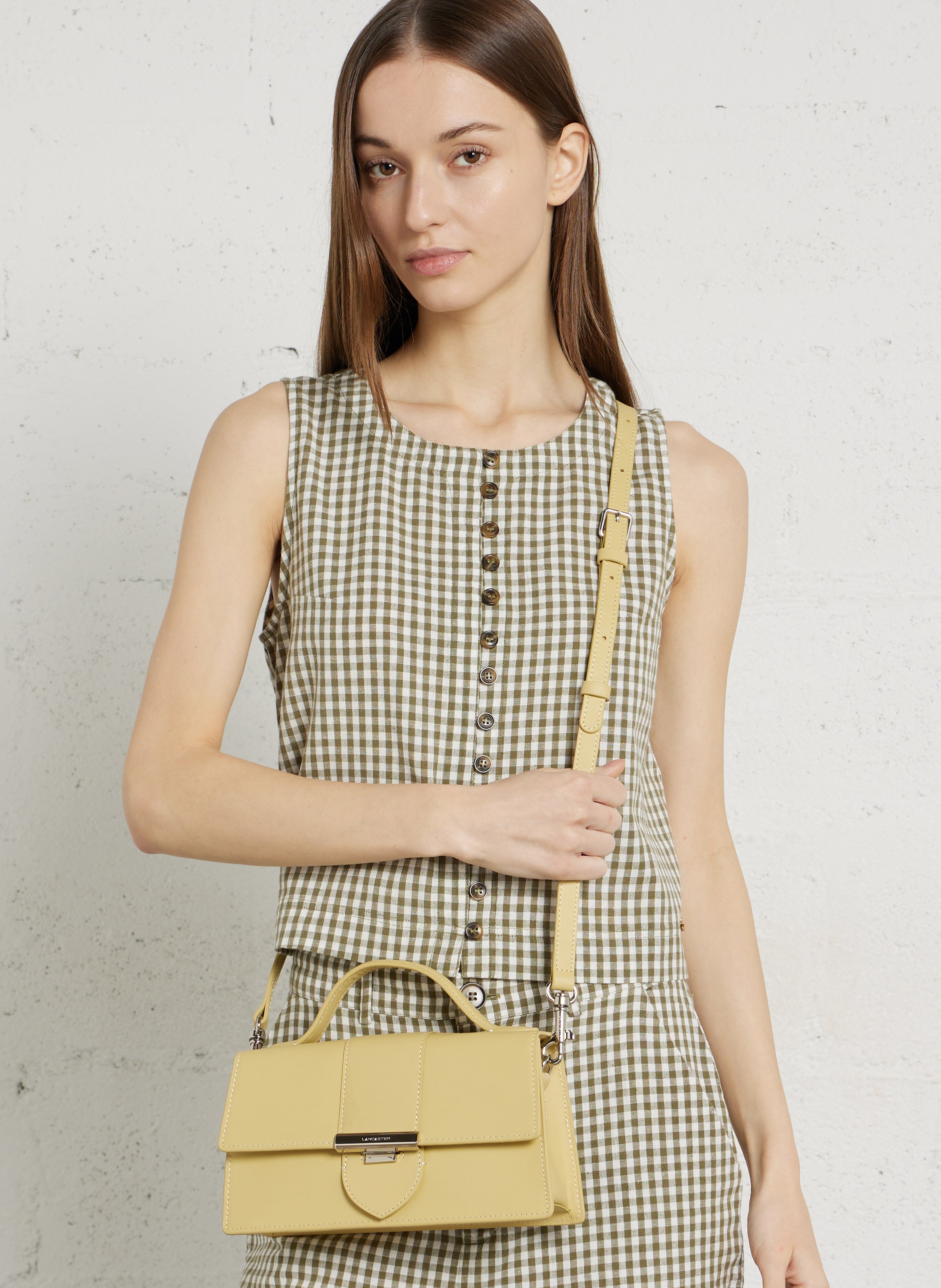 Sac à main en cuir LANCASTER PARIS Vert