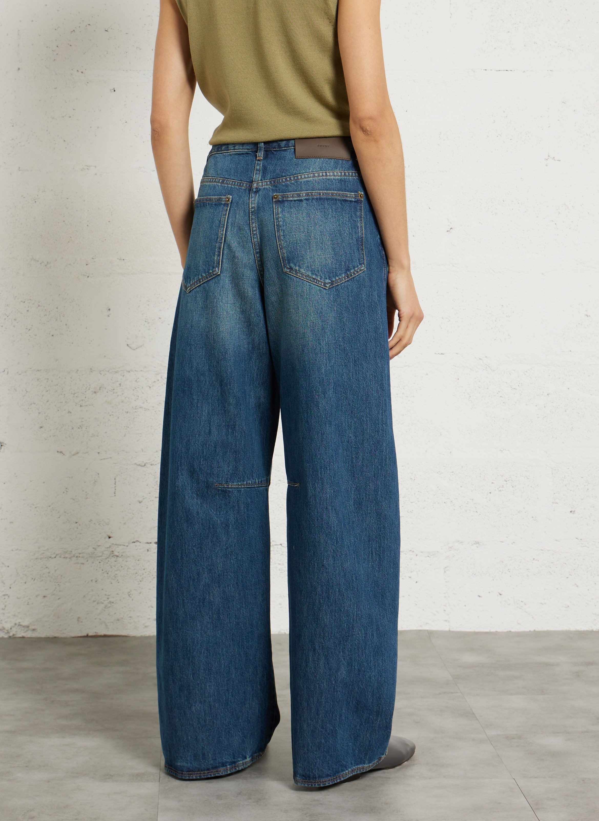 Farbige Straight Cut Jeans mit 5 Taschen SOEUR Blau