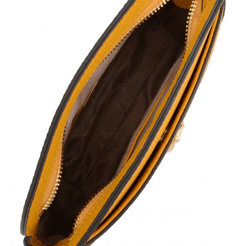 Crossbody bag in cowhide leather Orange