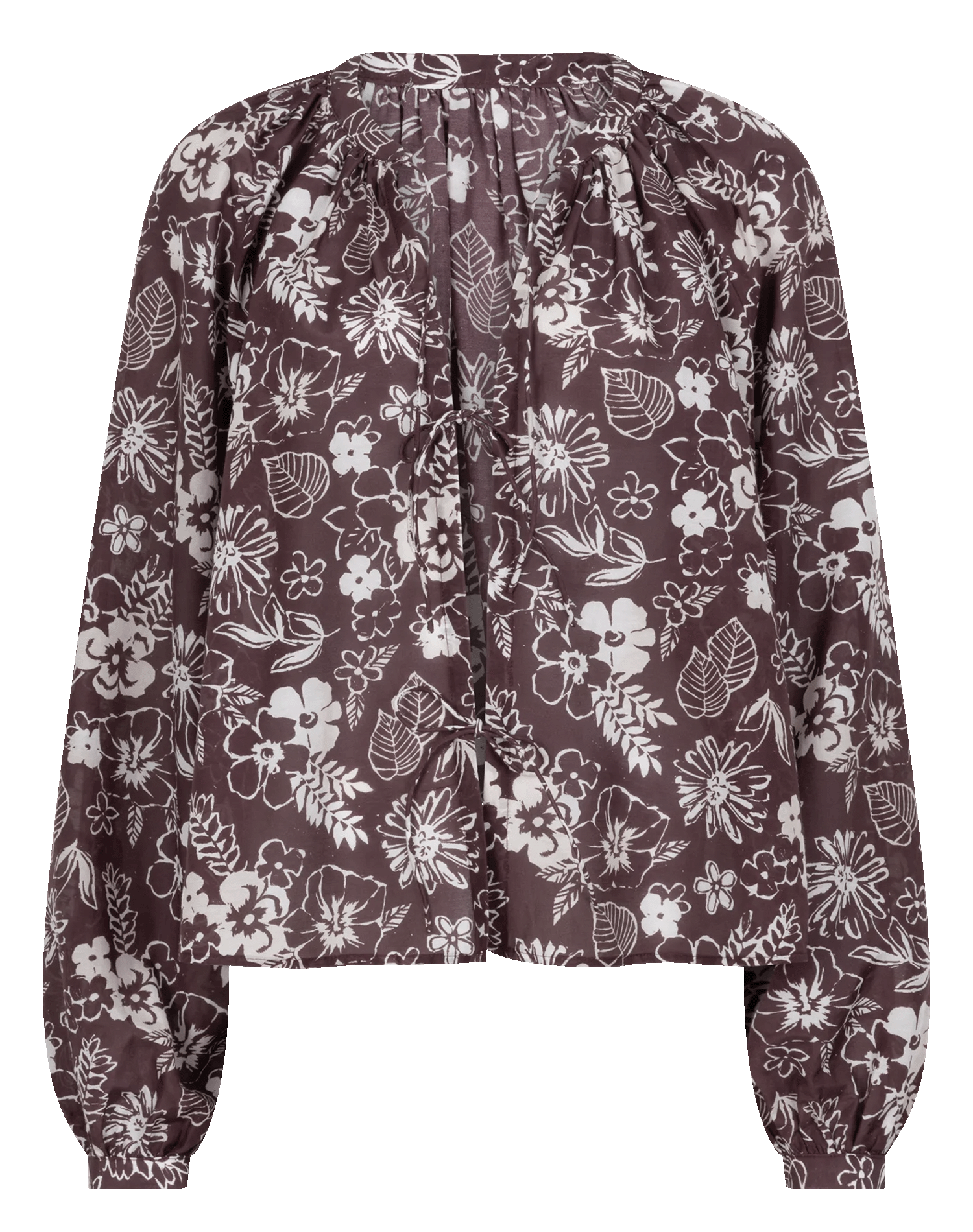 Blouse imprimée col v LOVE STORIES Marron