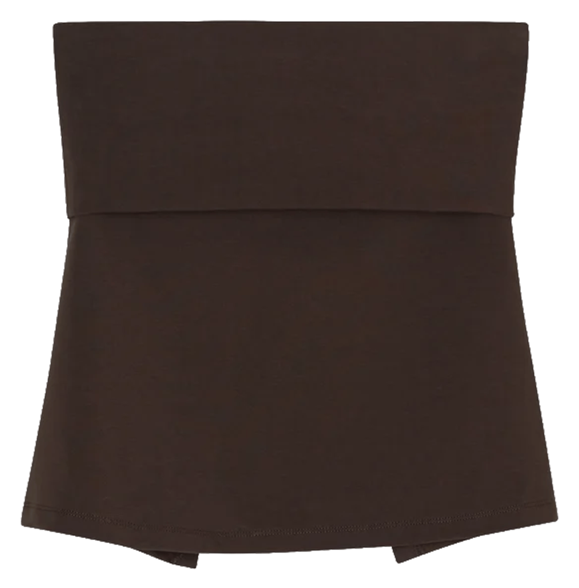 Top entallado liso de mezcla de algodón CLOSED Marron