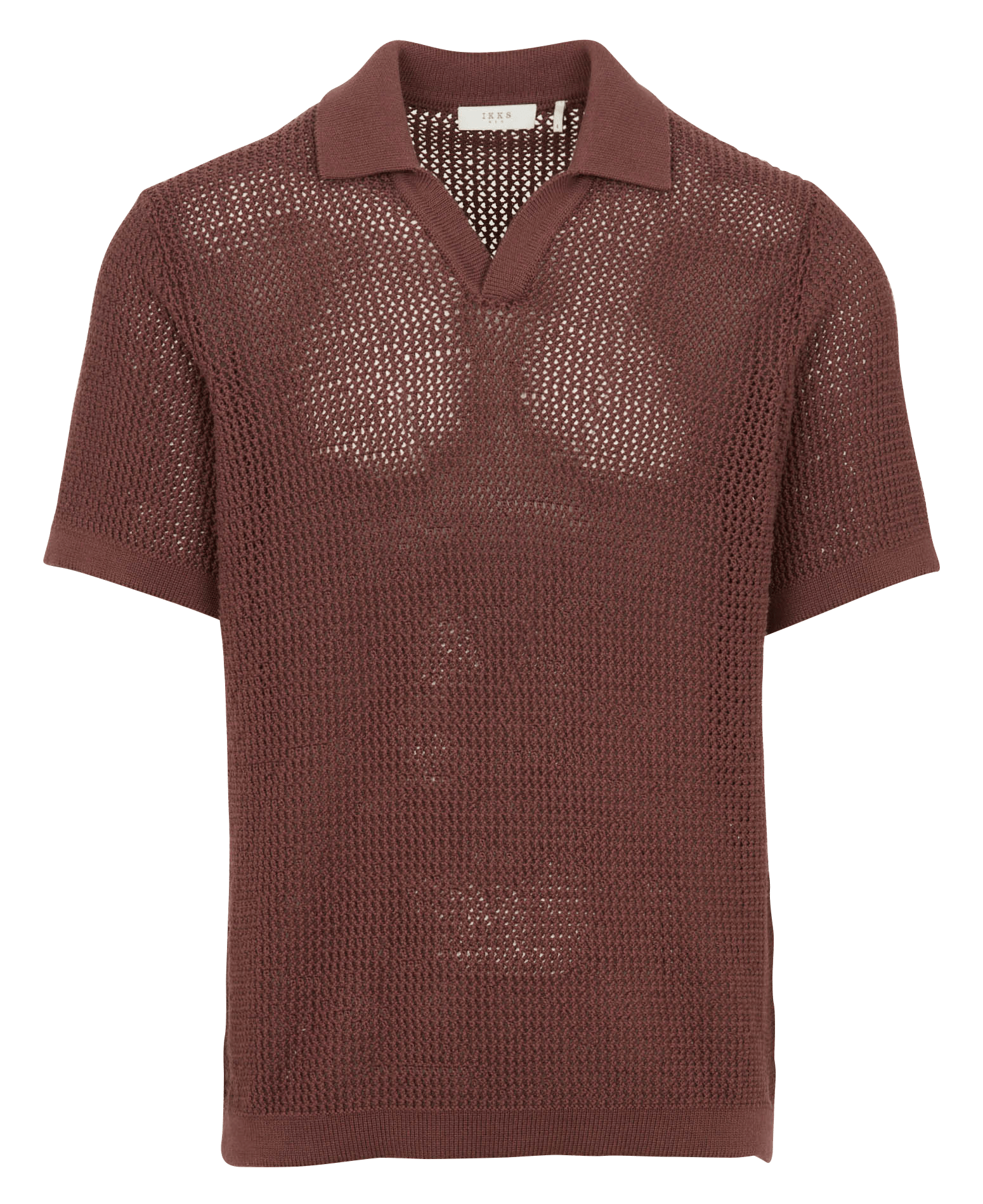 Rechte polo van katoenmix IKKS Bruin
