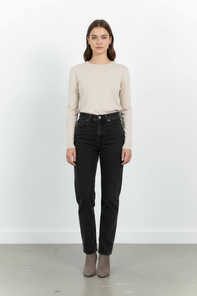 Cropped slim jeans with studs LEVI'S - Seconde main Black