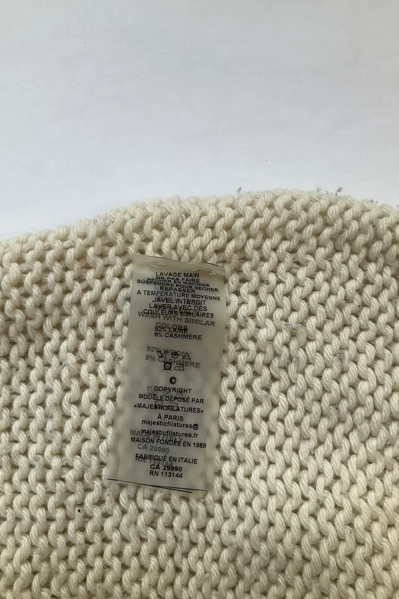 Sweater MAJESTIC FILATURES - SECONDE MAIN Beige