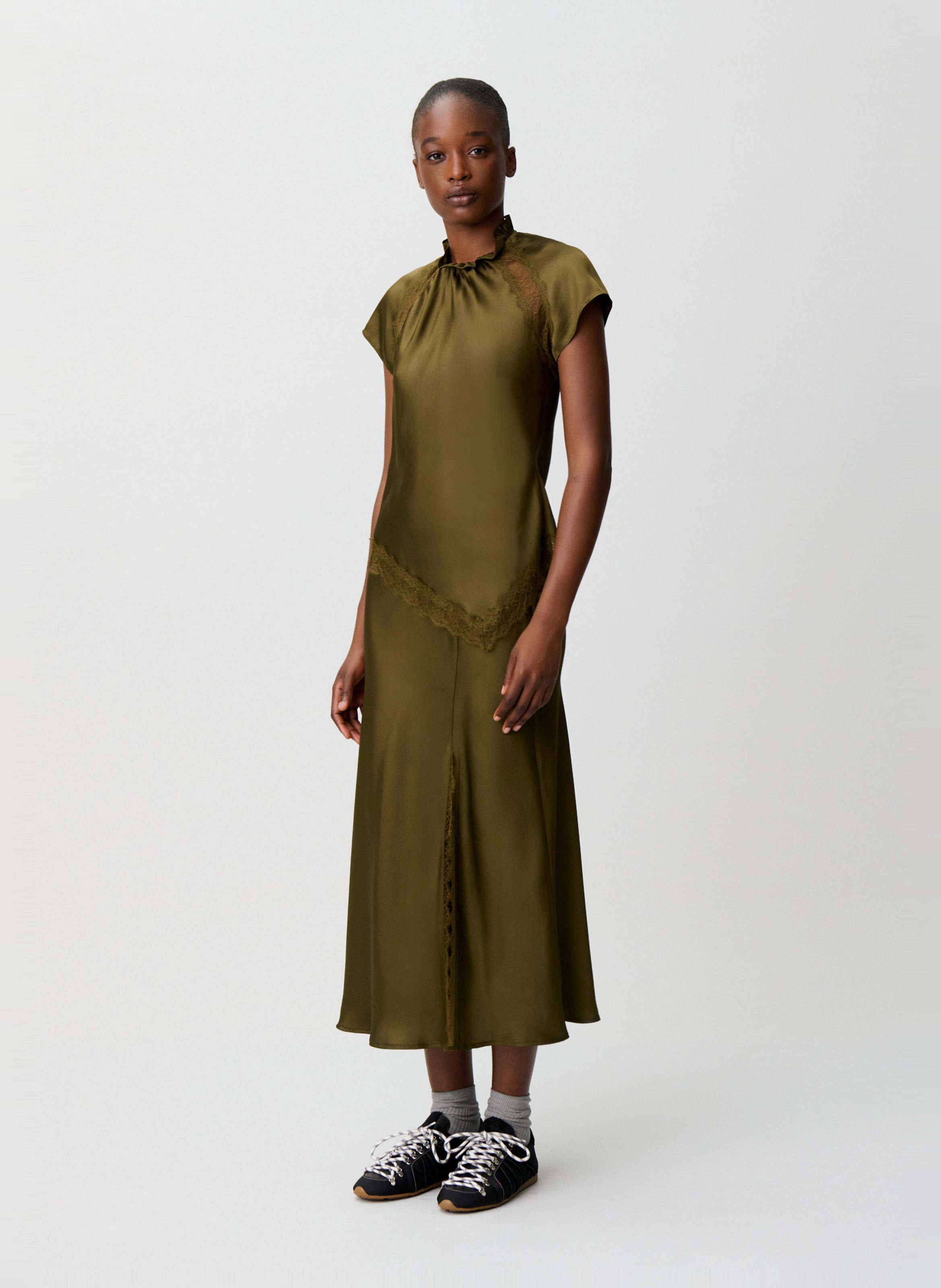 Satin fitted top CLAUDIE PIERLOT Brown
