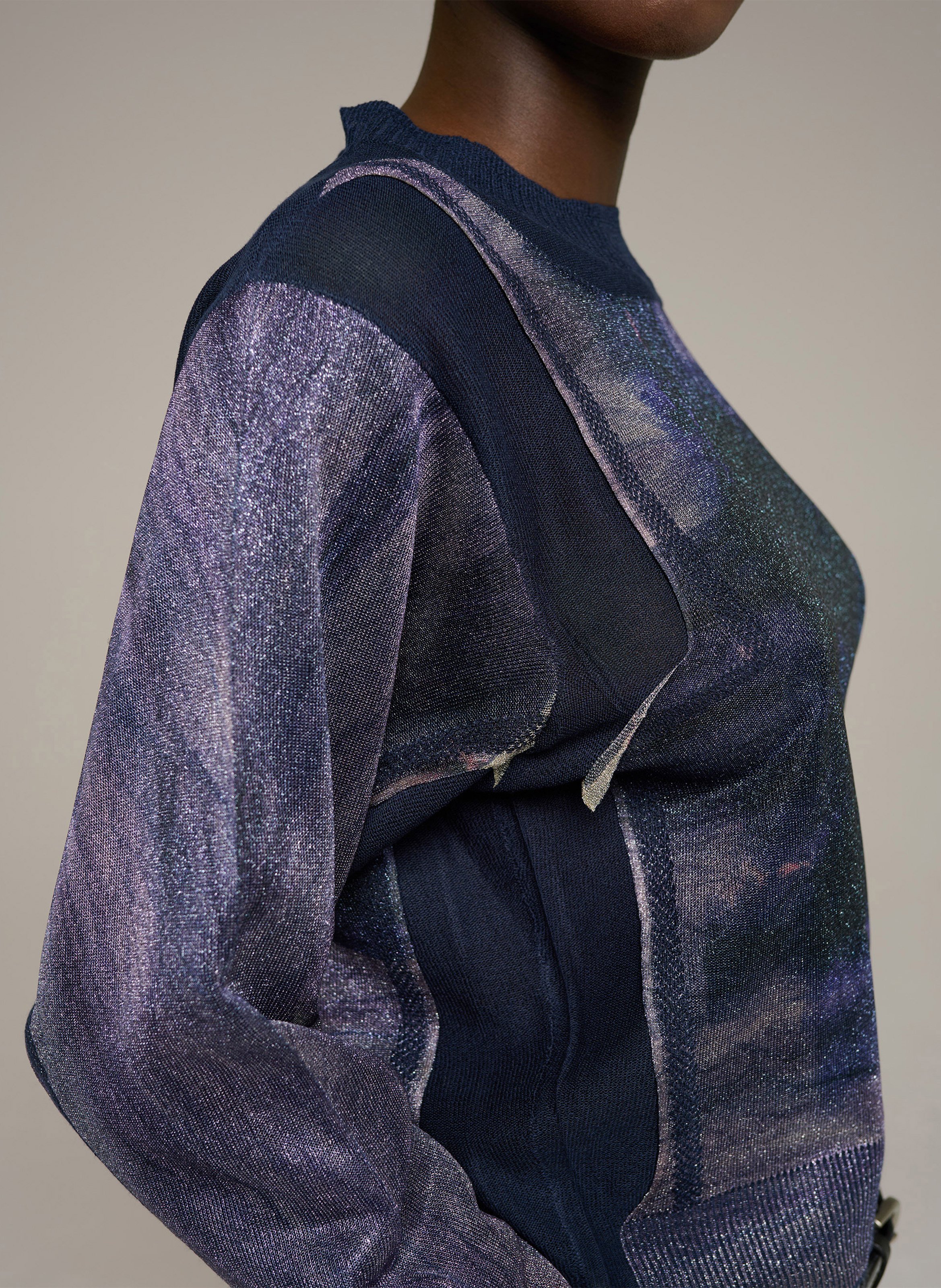 Pull col rond  COTELAC Bleu