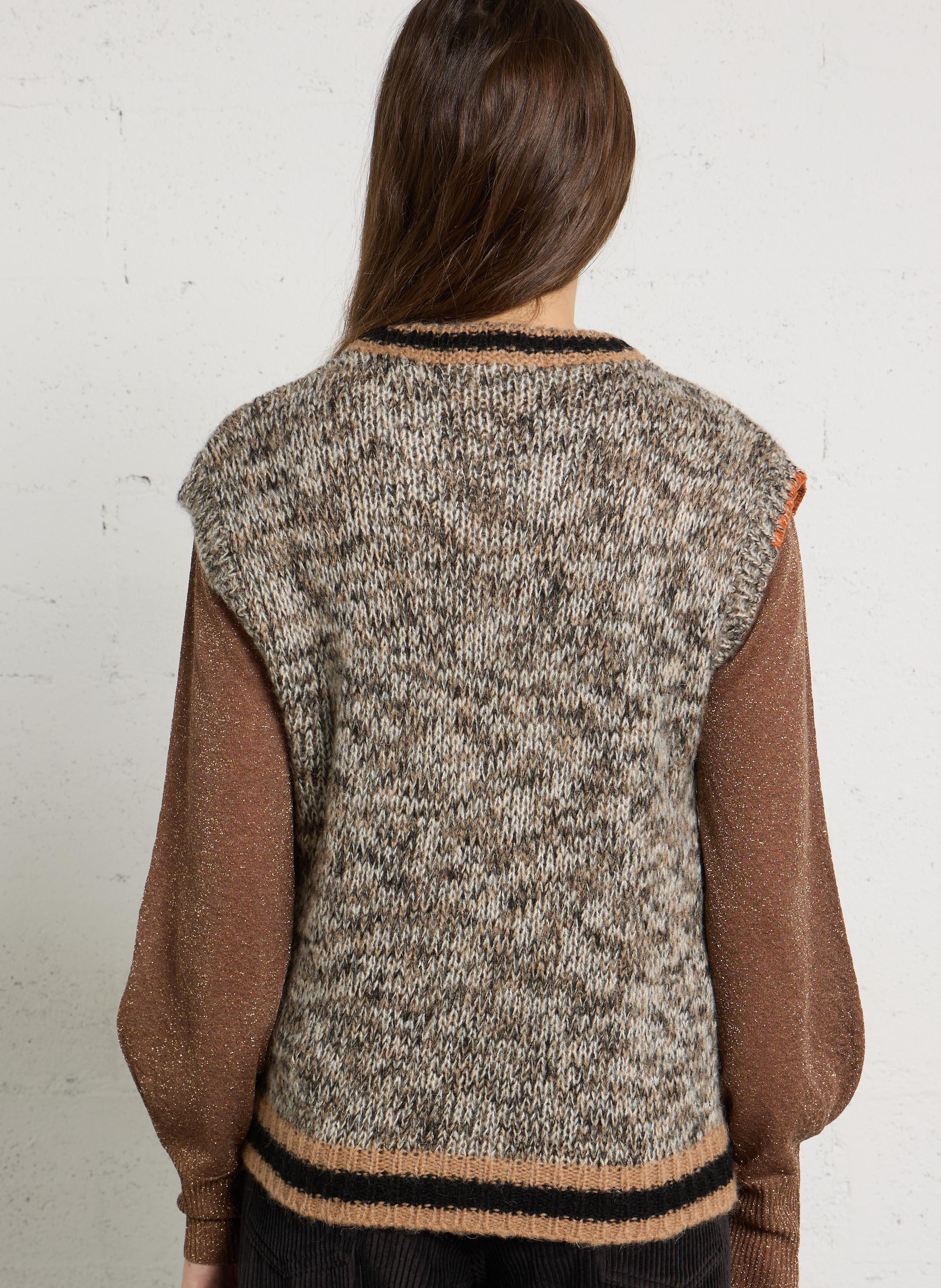 Sleeveless knitted sweater MOMONI Multicolored