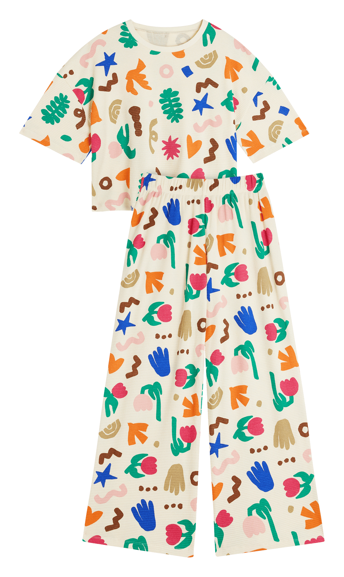 Ensemble de pyjama long ample imprimé WE ARE JOLIES Multicolore