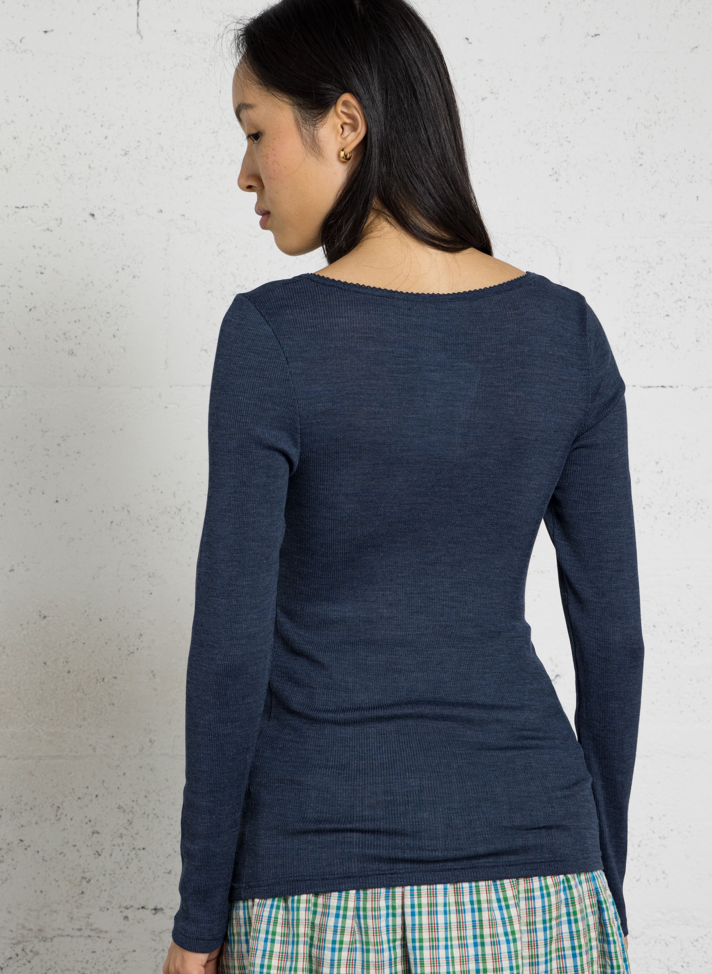 Tee-shirt manches longues uni ARMOR LUX Bleu