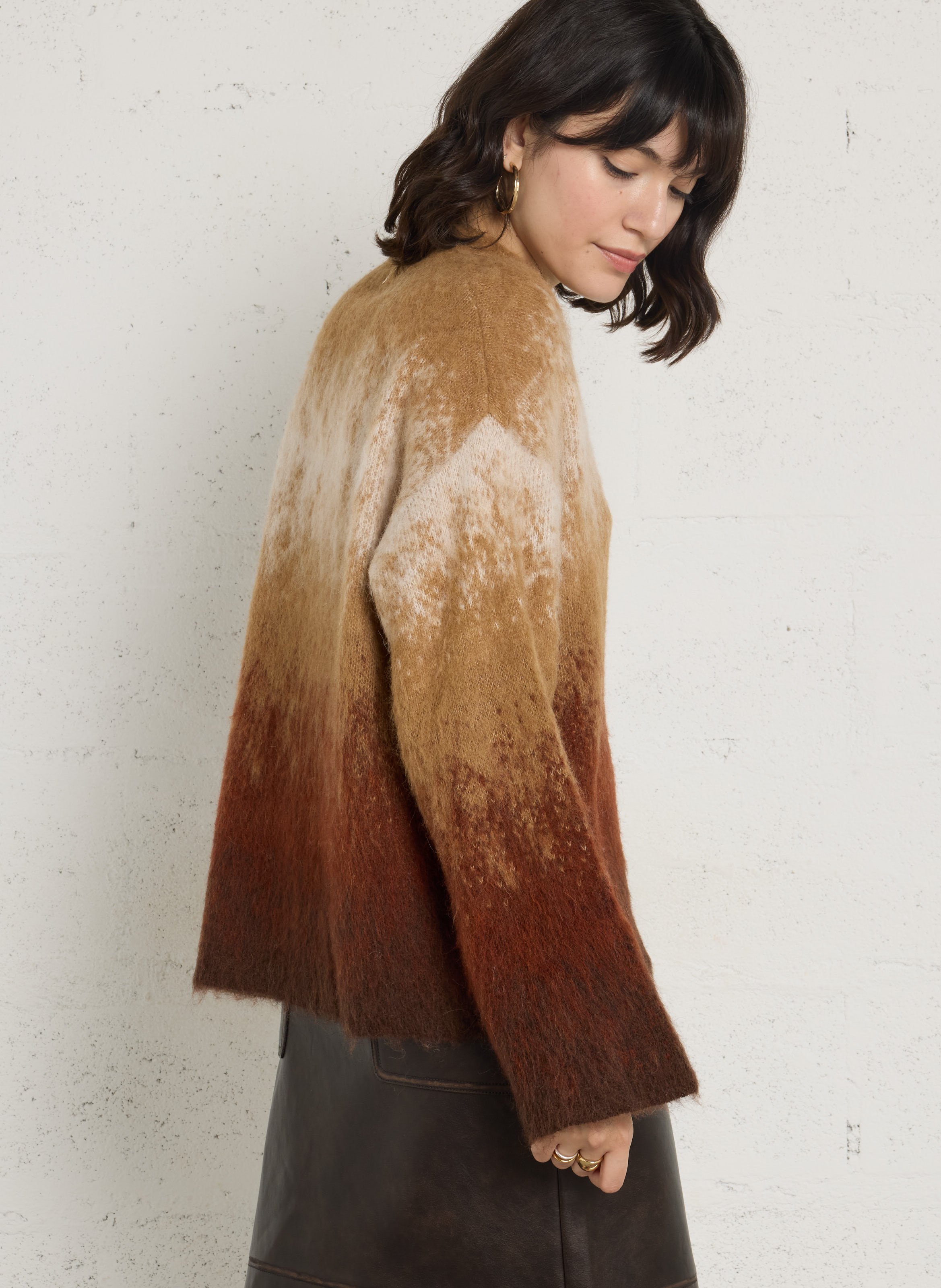 Pull ample col rond en jacquard  LIU JO Multicolore