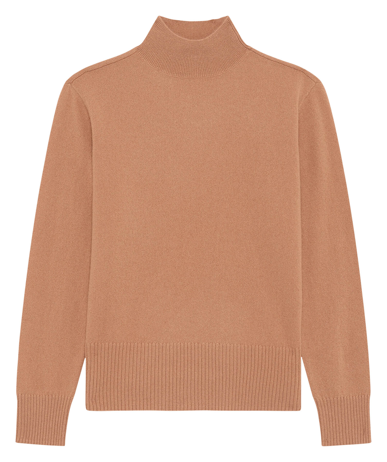 Gerade geschnittener Kaschmirpullover mit Stehkragen | Braun CAROLL Damen