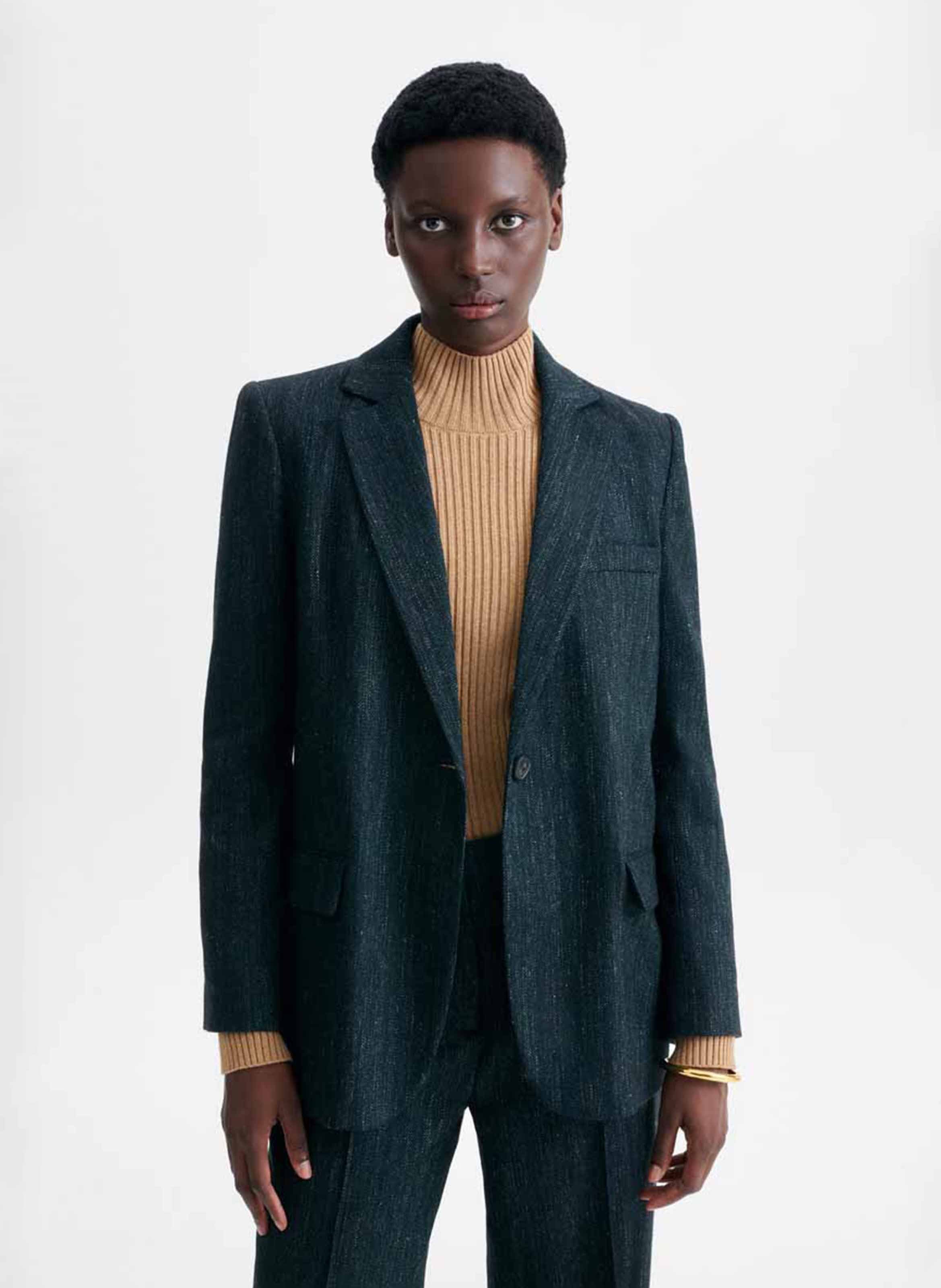 Veste col tailleur en laine mélangée VANESSA BRUNO Vert