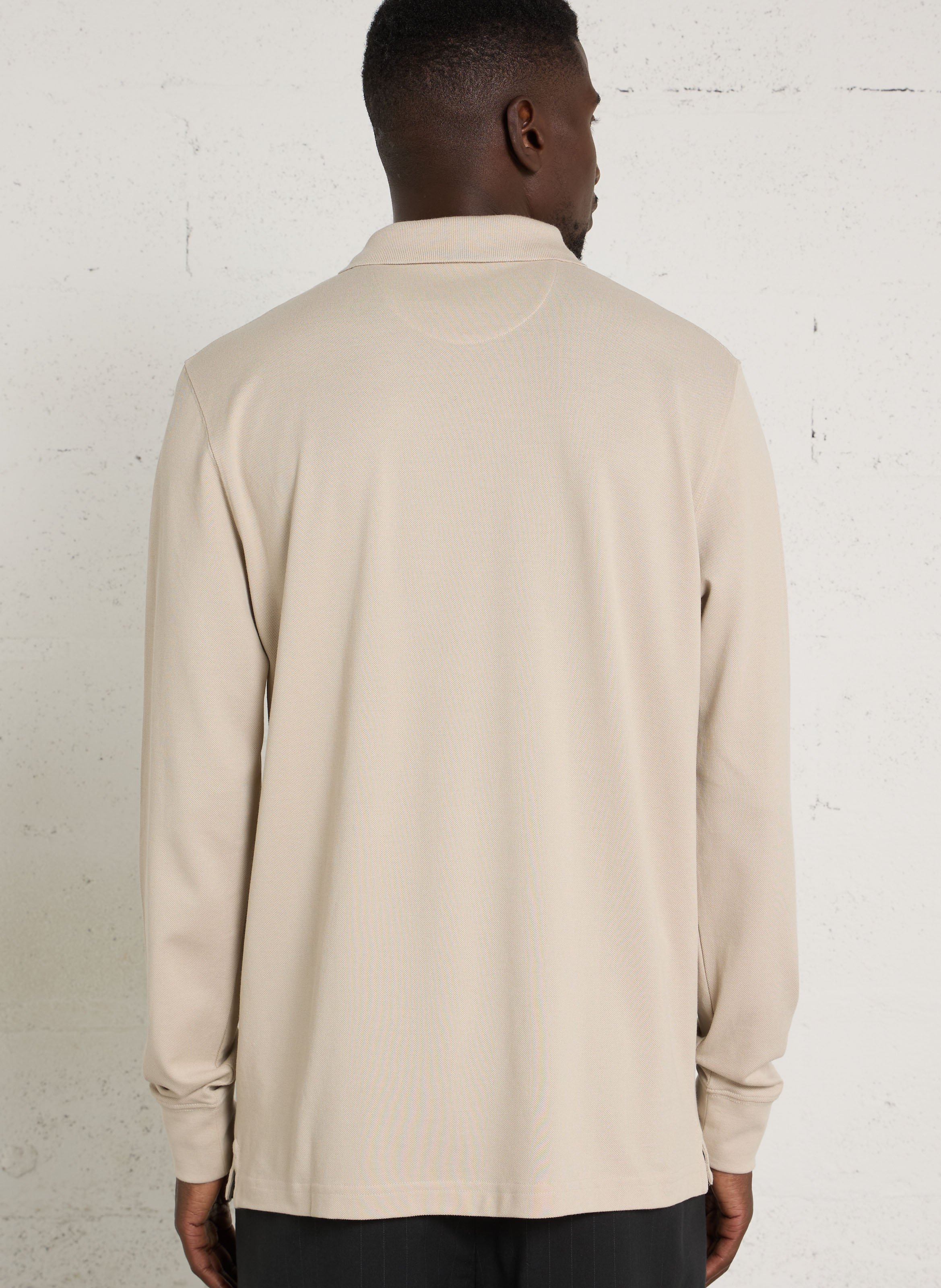 Langarm-Poloshirt aus Baumwolle EDEN PARK Beige