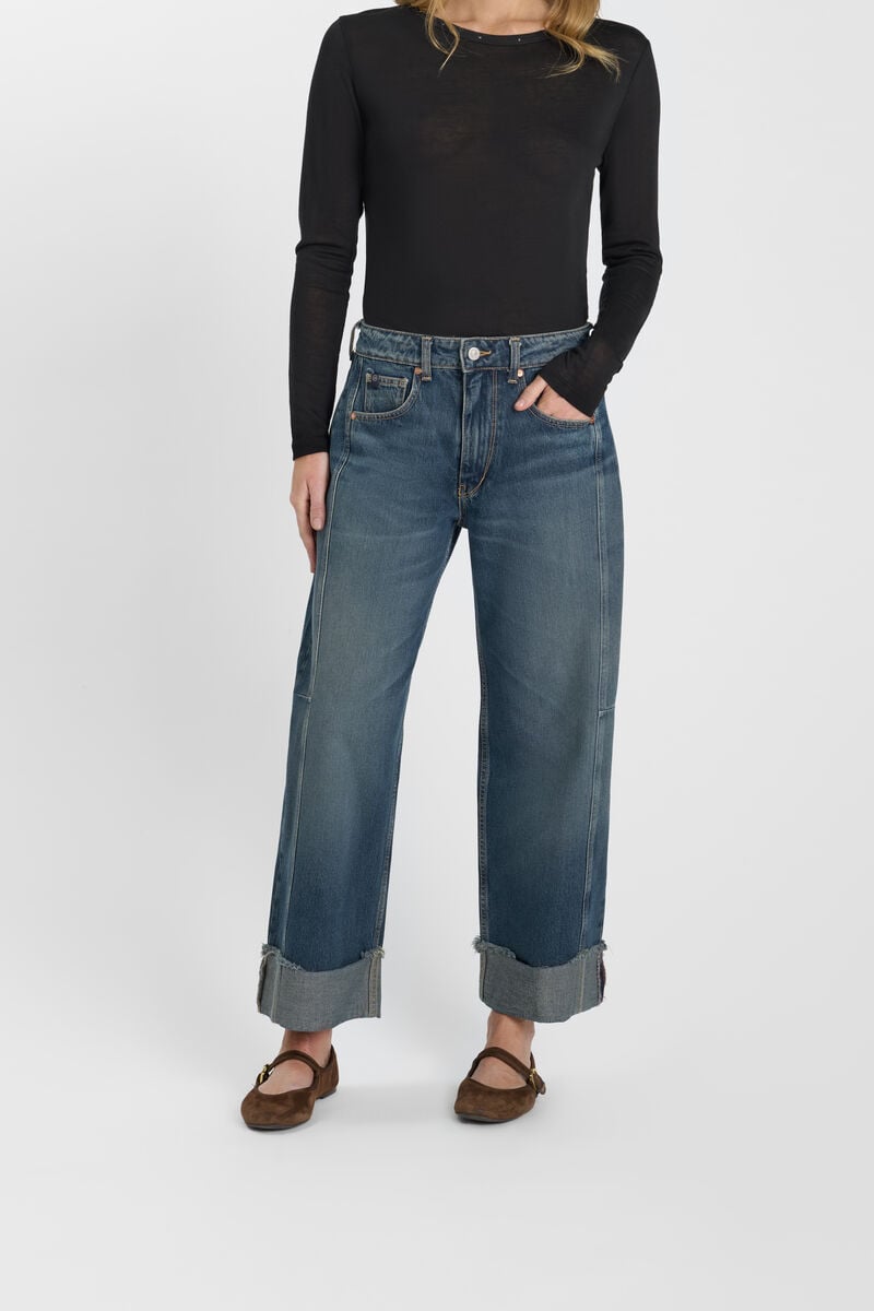 Loose-fit zip jeans LE TEMPS DES CERISES Blue