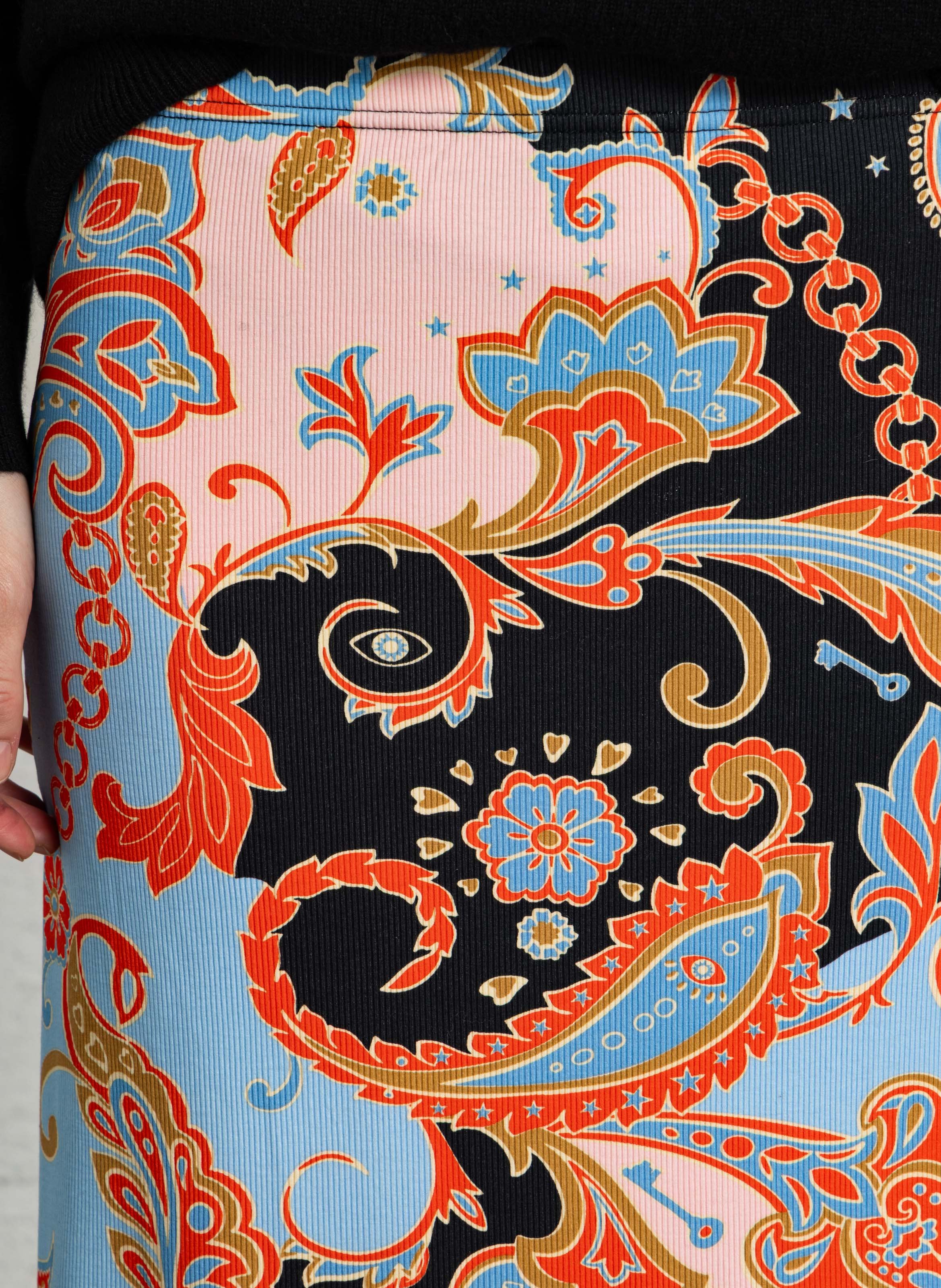 Long printed skirt NEVER FULLY DRESSED Black