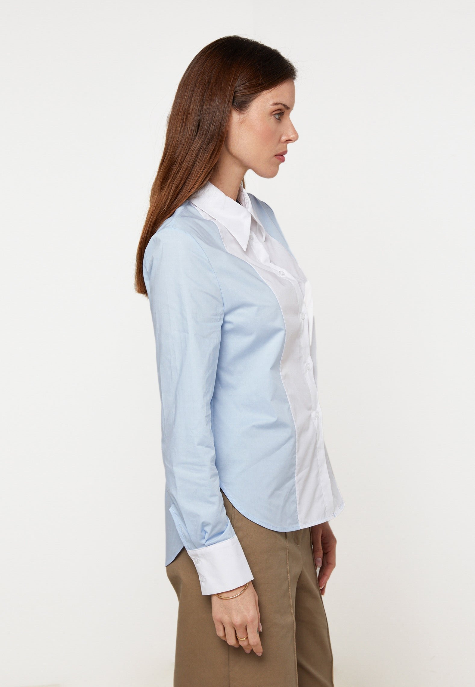 Two-tone cotton shirt RODIER Blue