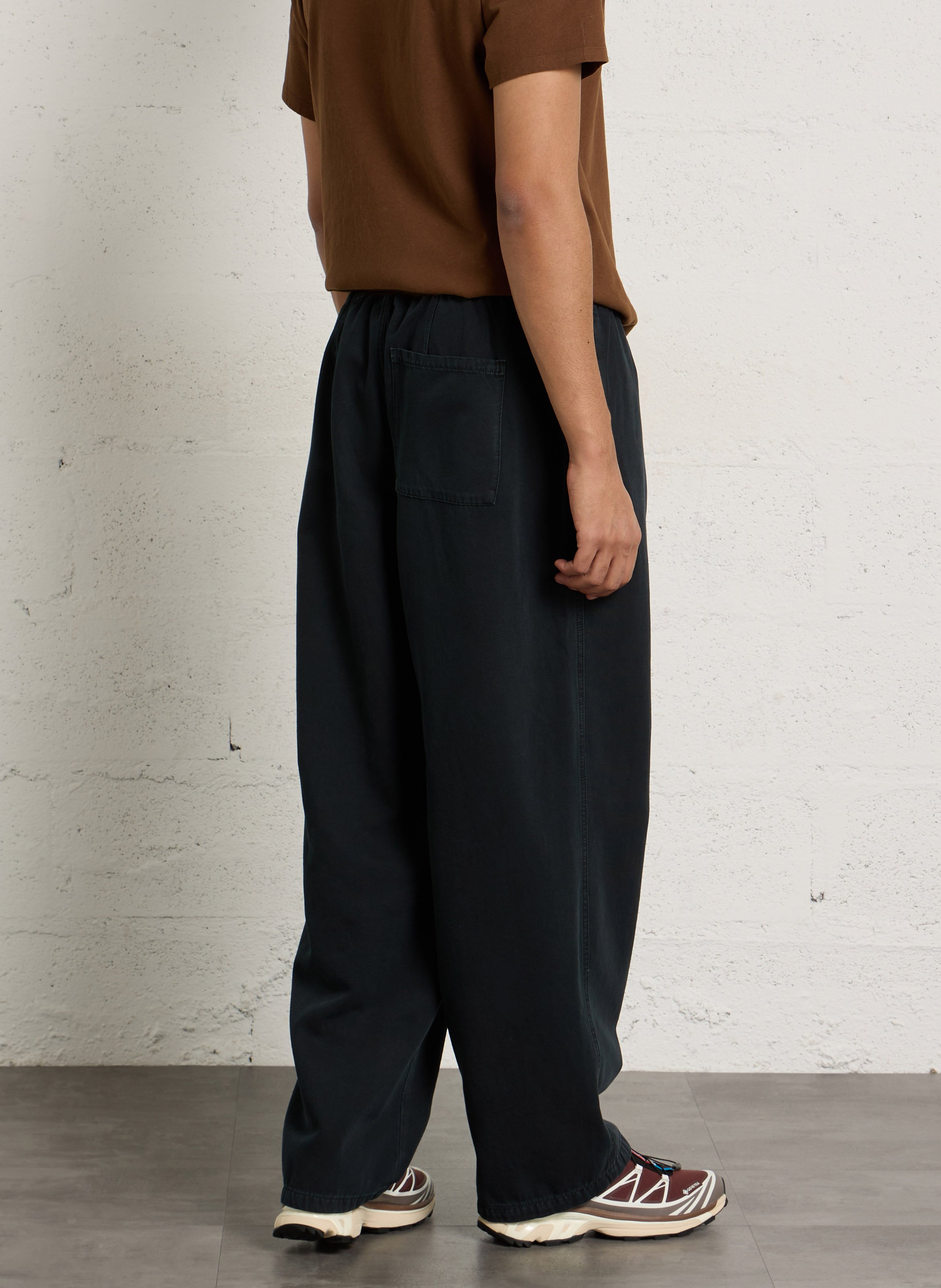 Wijde katoenen pantalon AMERICAN VINTAGE Zwart
