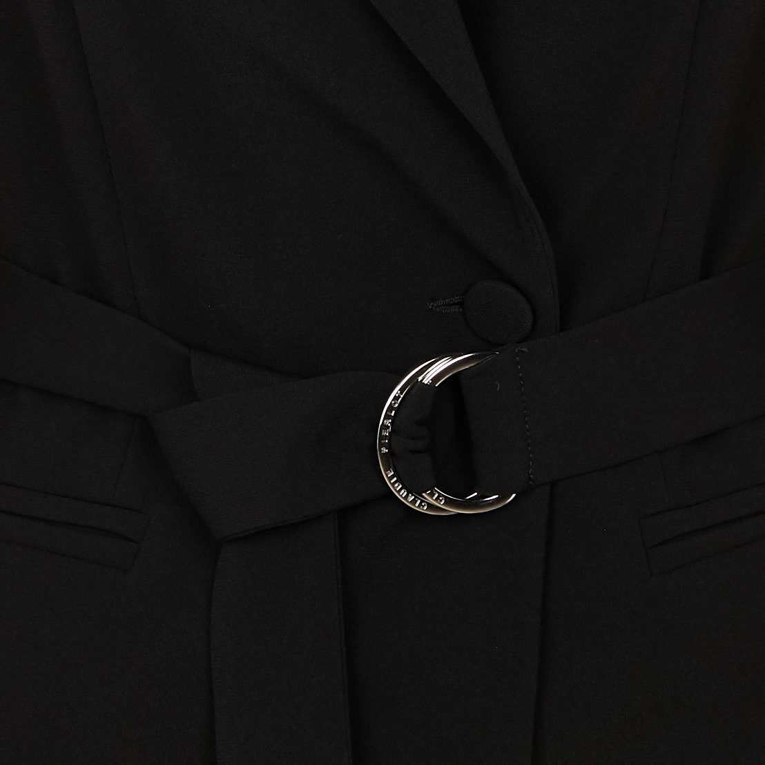 Fitted long-sleeved tailored jacket CLAUDIE PIERLOT Black