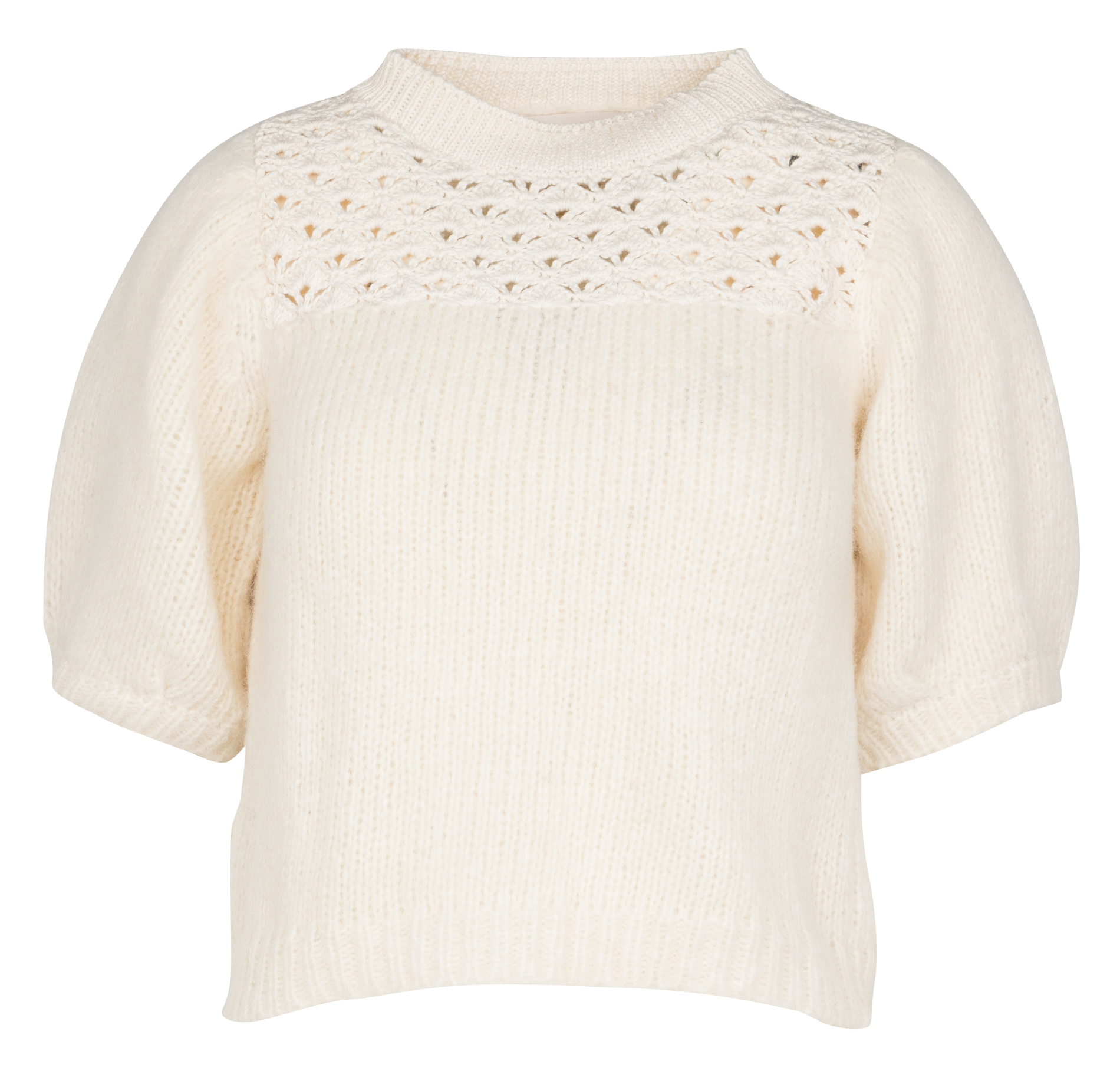 Round-neck knit top STELLA PARDO Beige