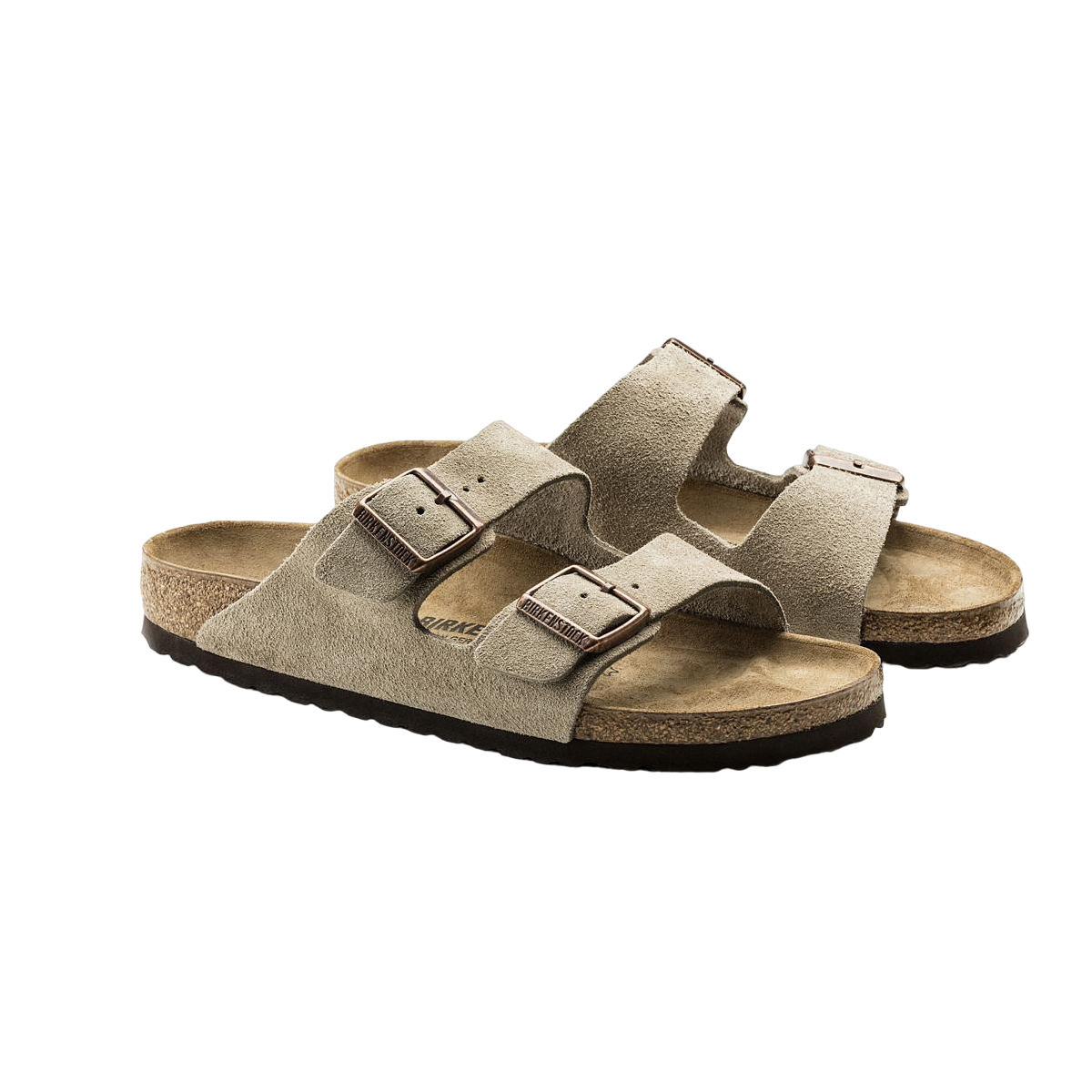 Faux leather sandals BIRKENSTOCK Grey