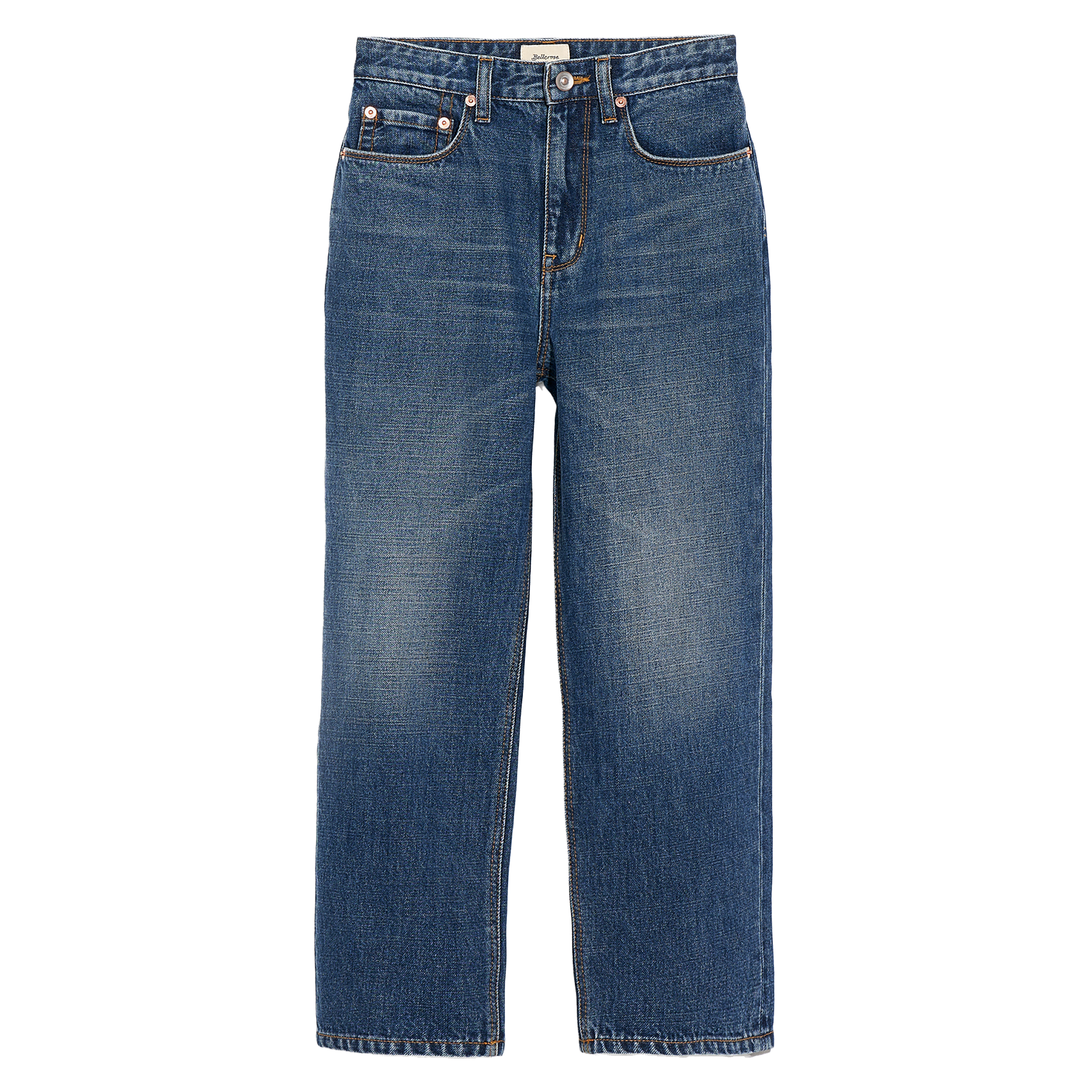 Organic cotton straight-leg jeans BELLEROSE Blue