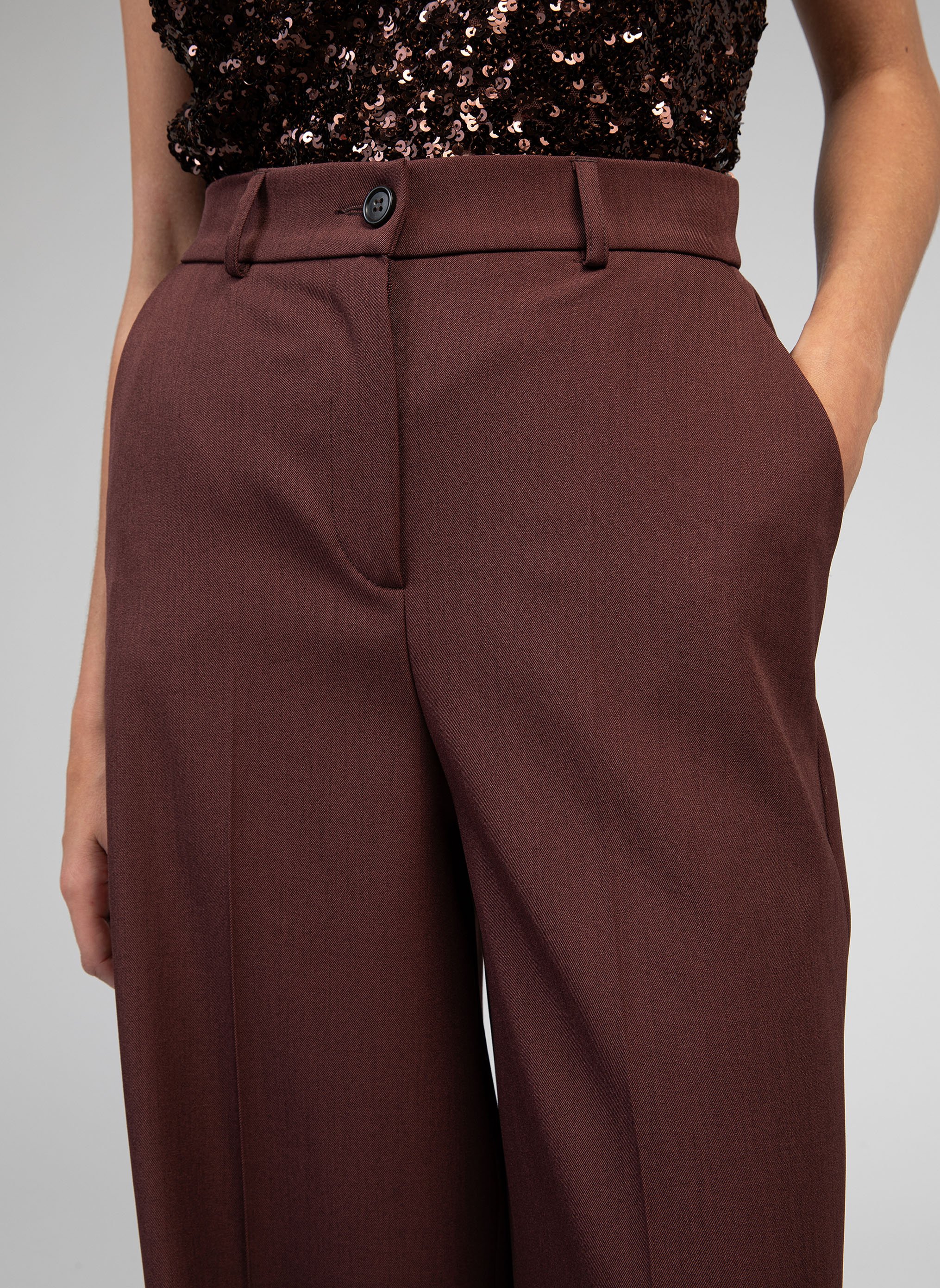 Wide trousers AN'GE Brown