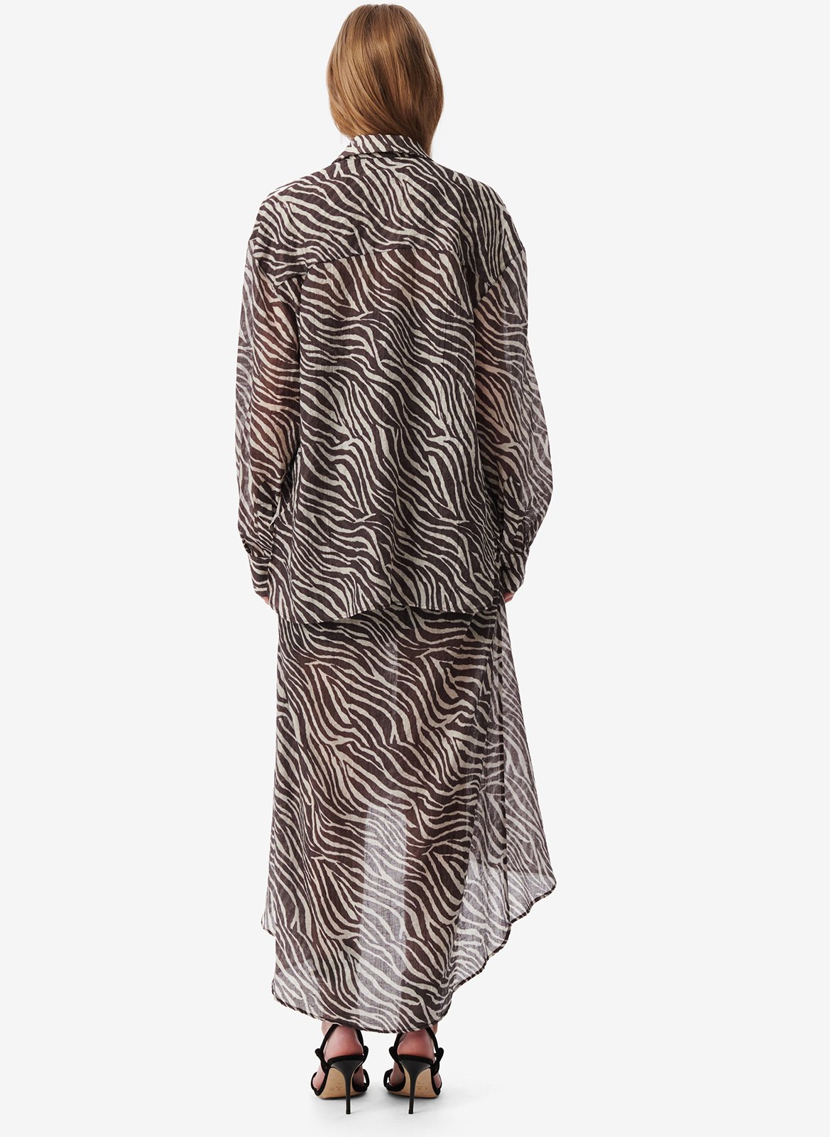 Oversized printed shirt IRO Brown