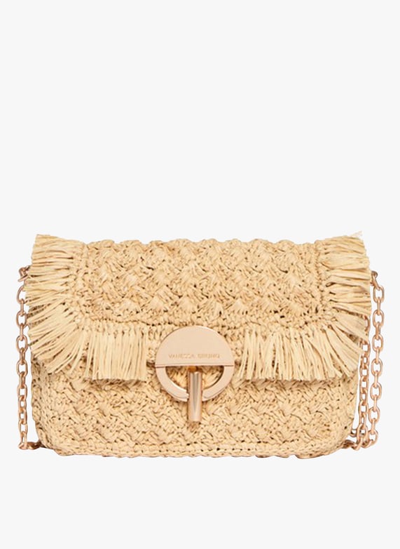 Sac bandoulière en raphia Nano moon Naturel Vanessa bruno Femme