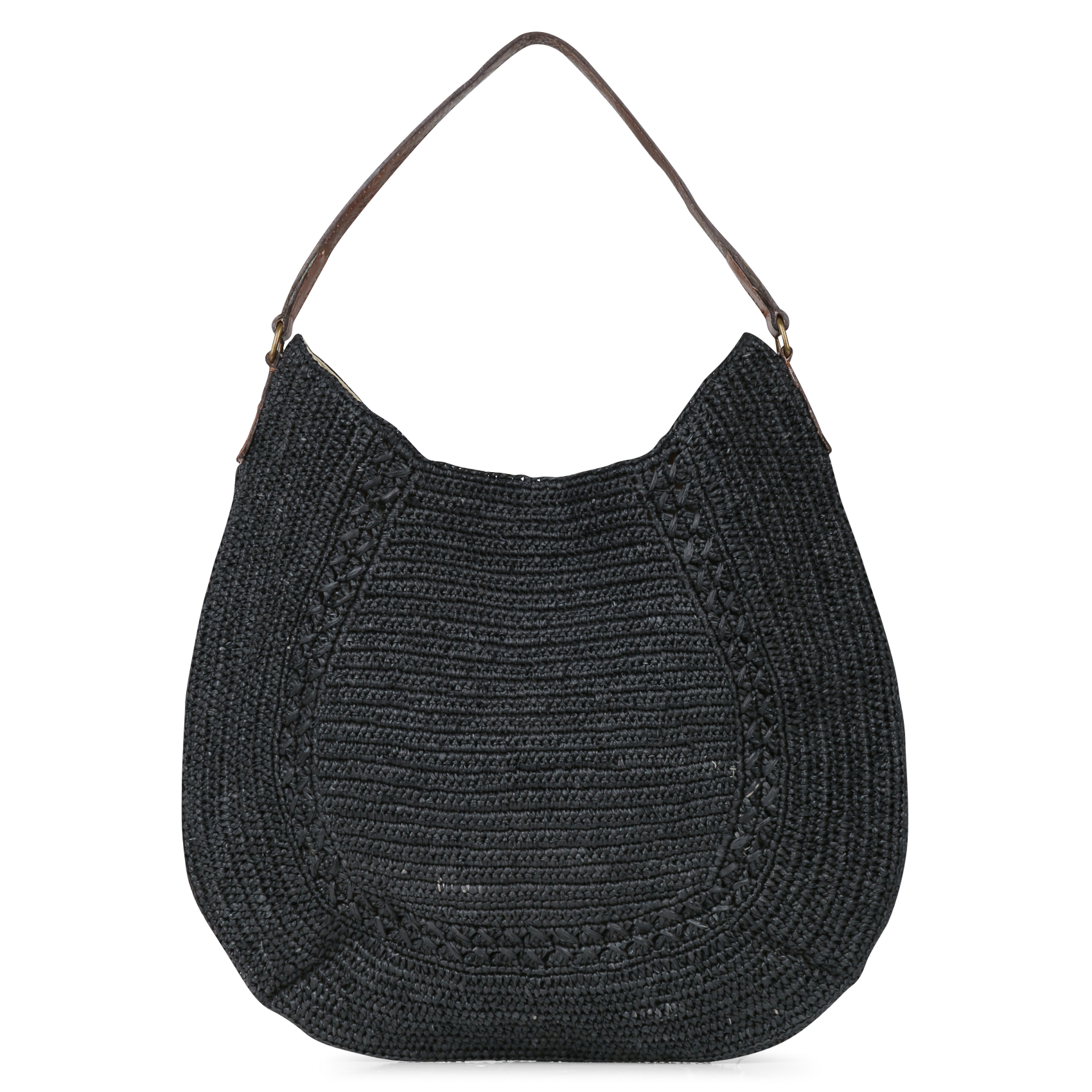 Raffia shoulder bag IBELIV Black
